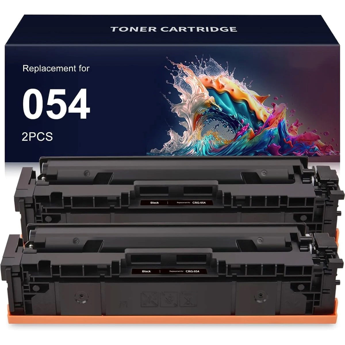 Compatible Canon 054 Toner Cartridge Set: 2 Black