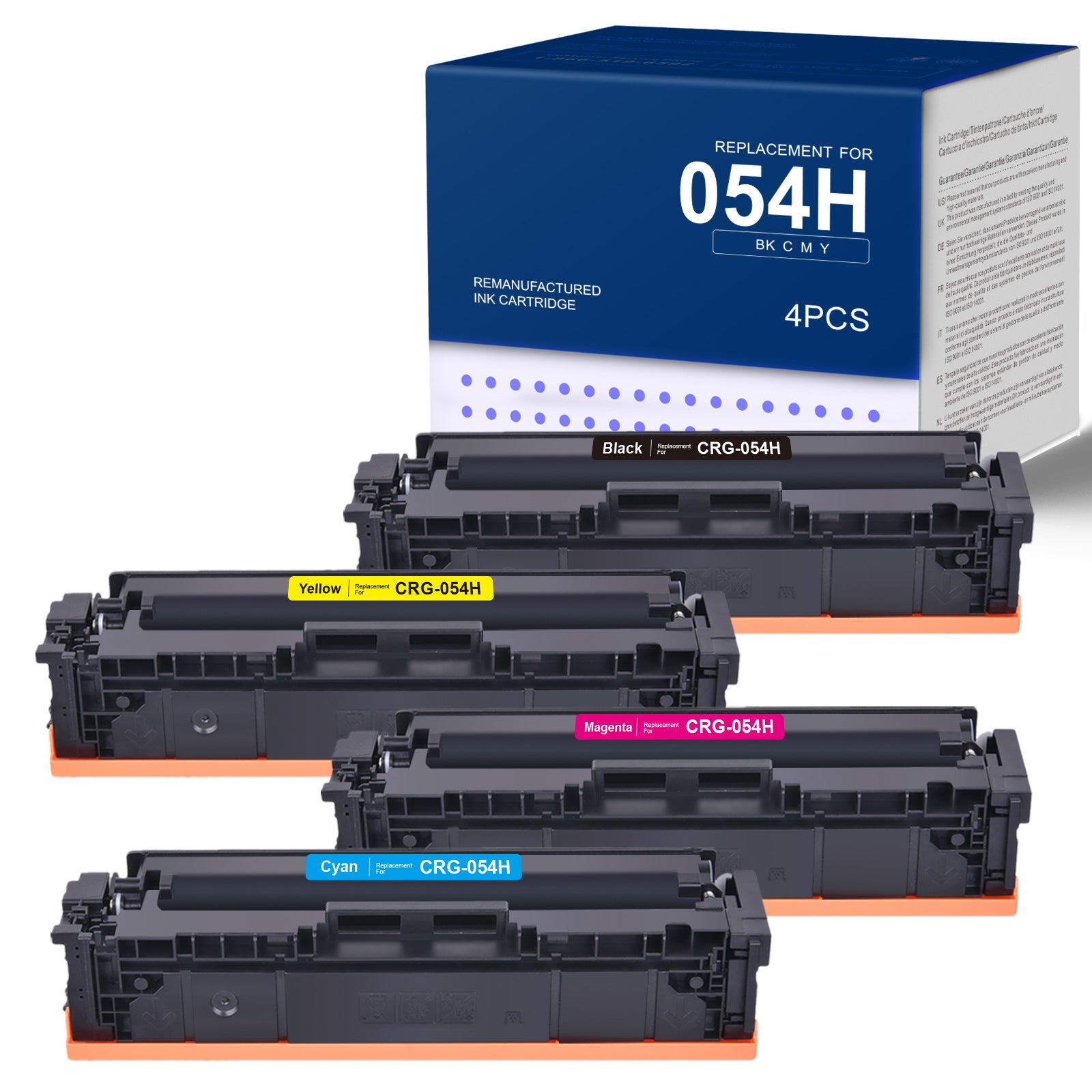 Linford Compatible Canon 054H Toner Cartridge (Black Cyan Magenta Yellow) 4-PK