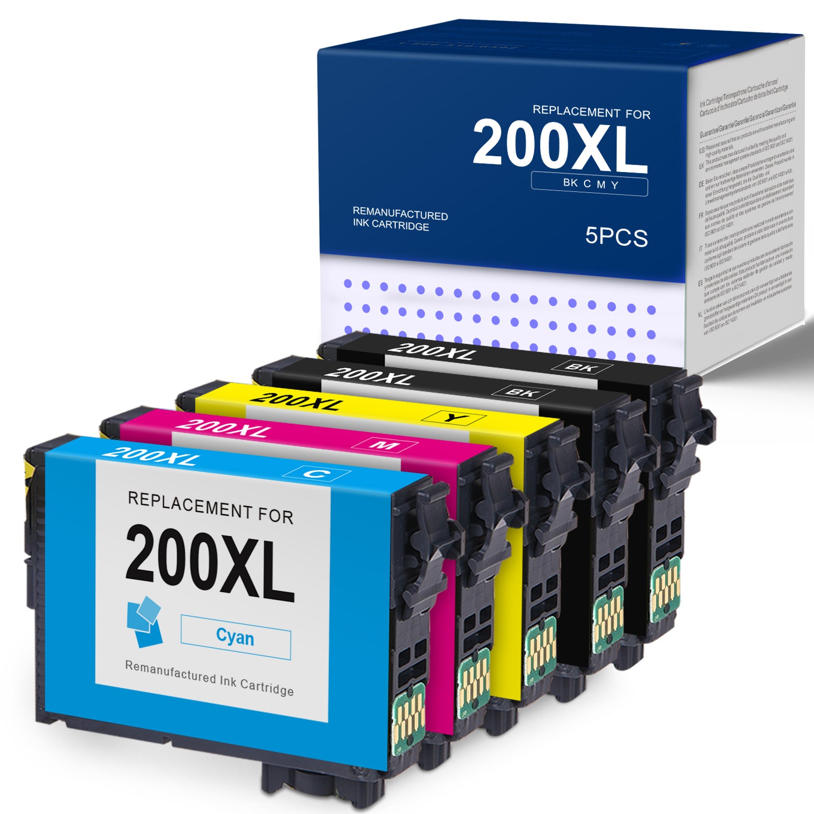 Linford Remanufactured Epson 200XL Ink Cartridge High-Yield 5-Pack