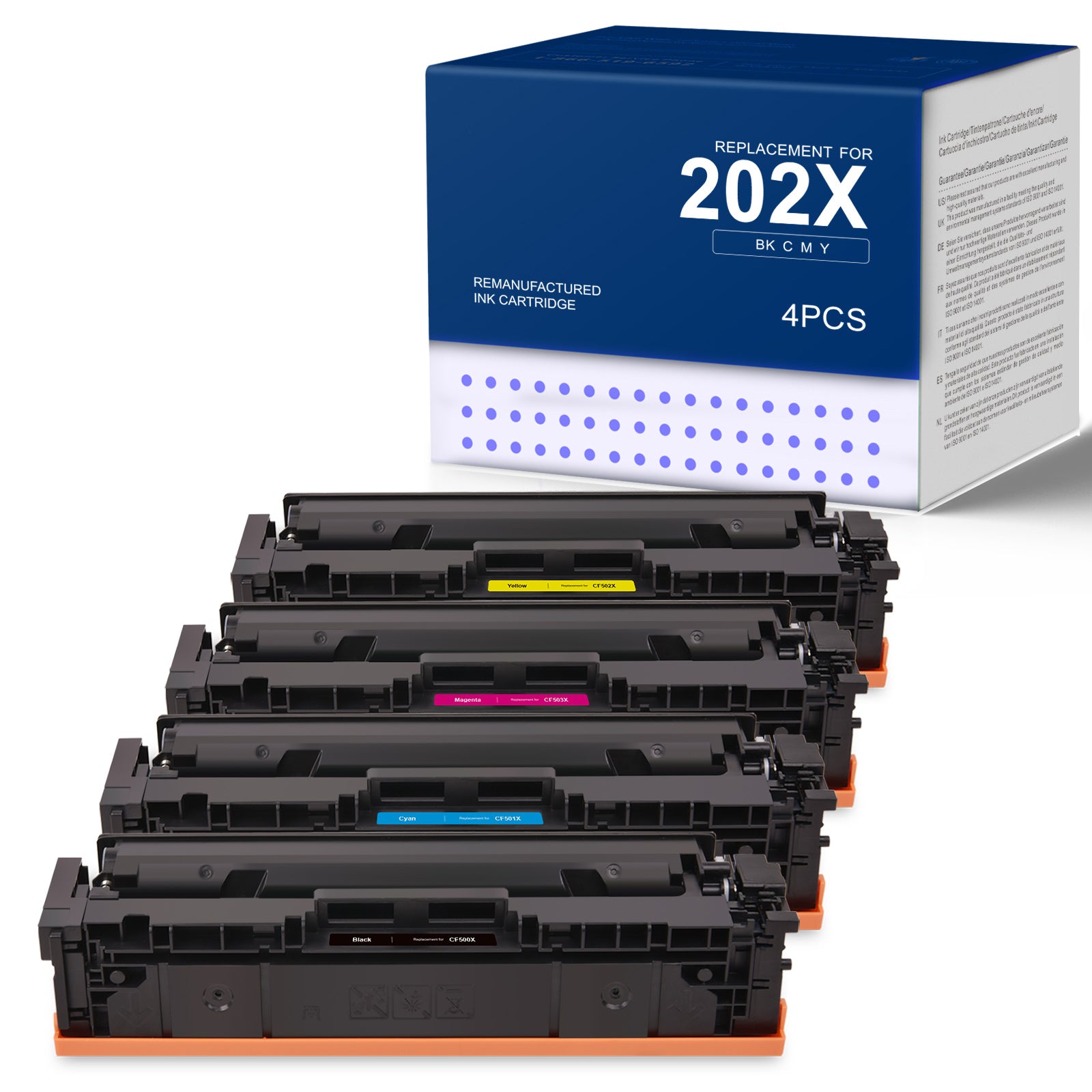 Linford Compatible HP 202X Toner Cartridge Black Cyan Magenta Yellow 4-Pack