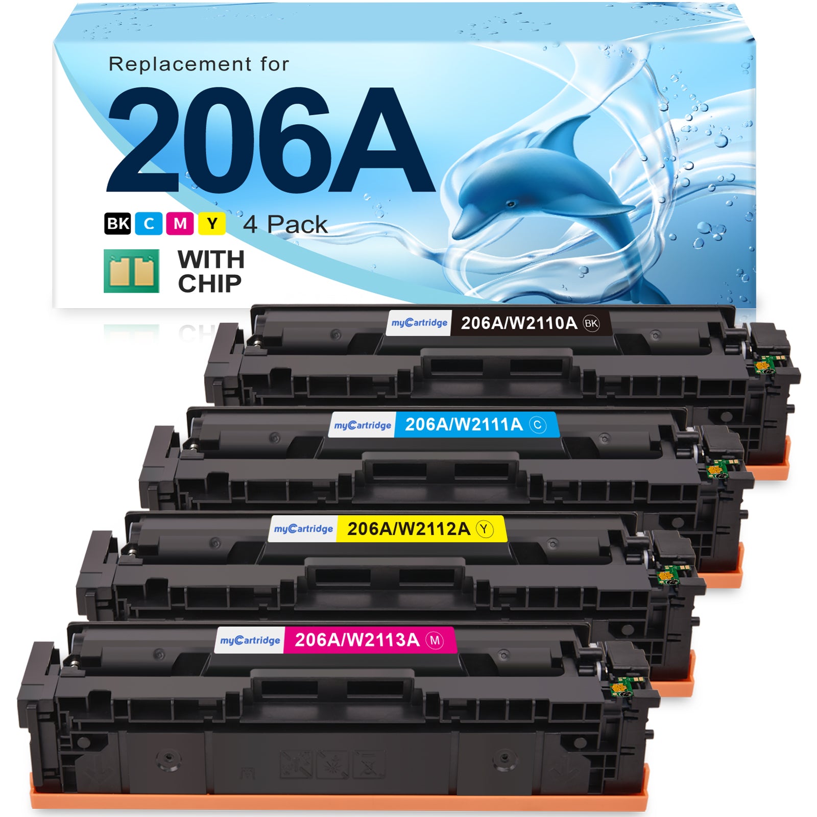Linford Compatible HP 206A Toner Cartridge (Black Cyan Magenta Yellow, 4-PACK)