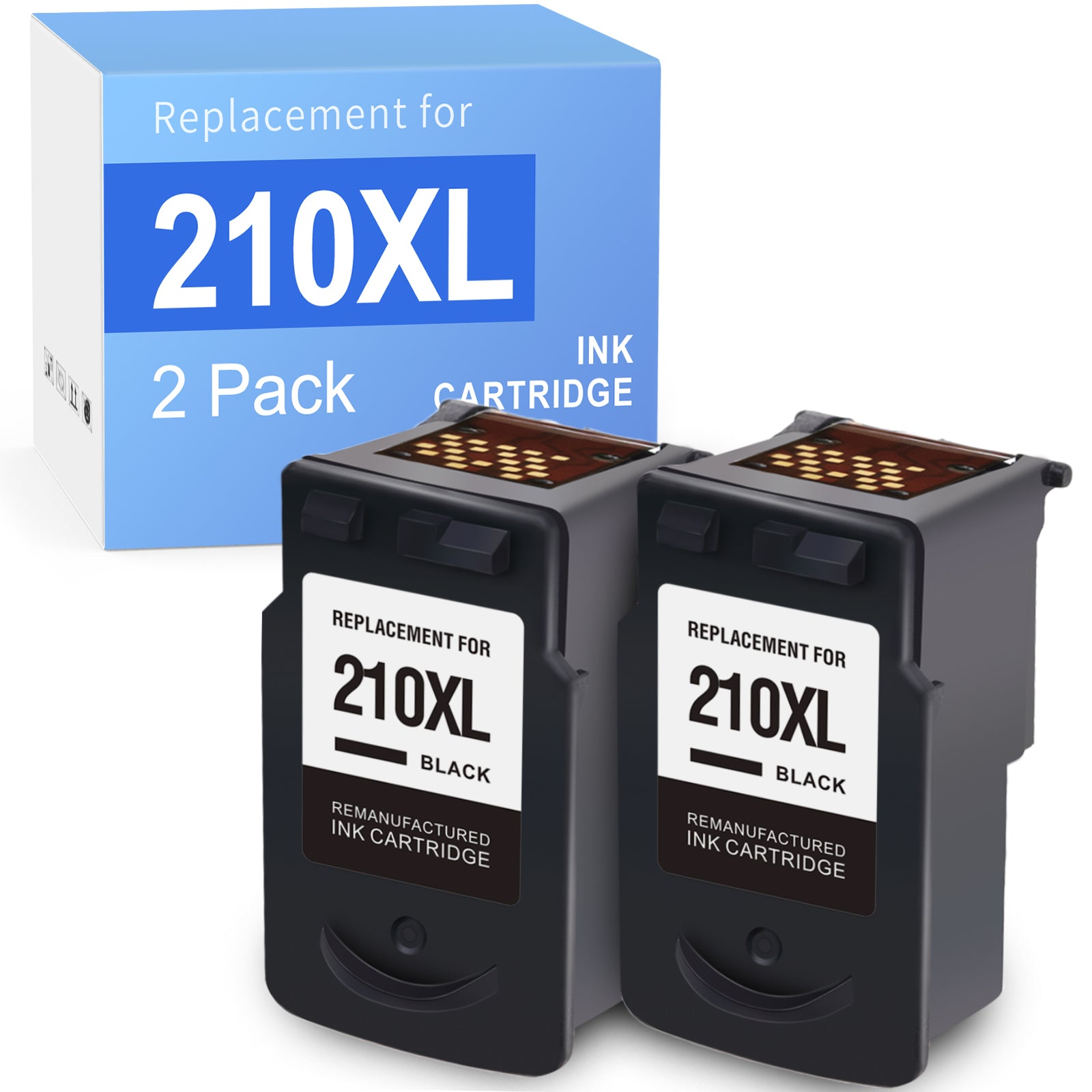 Linford Remanufactured Canon PG210XL Black Ink Cartridge, 2-PK