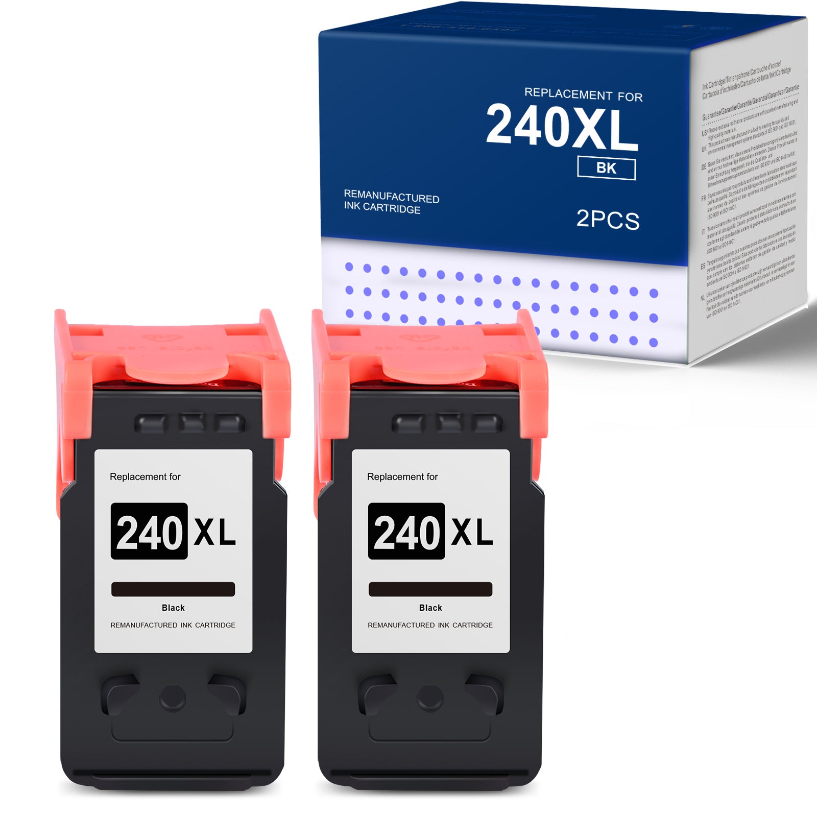 Linford 240XL Remanufactured Ink Cartridge for Canon Printer (Black, 2-Pack)