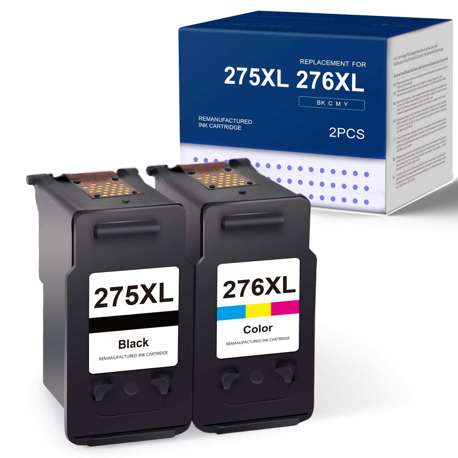 Linford Canon PG275XL CL276XL Ink Cartridges (Black, Tri-Color 2-Pack)