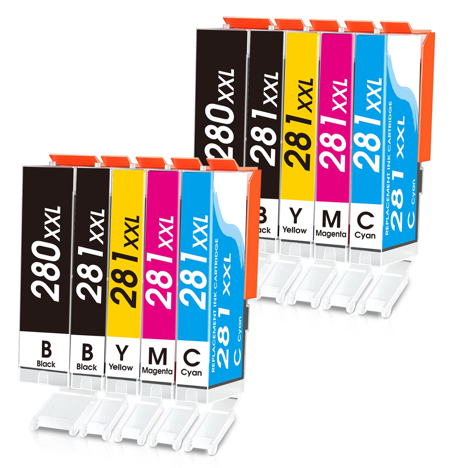 Compatible Canon Ink 280 281 XXL Ink Cartridges 10-Pack