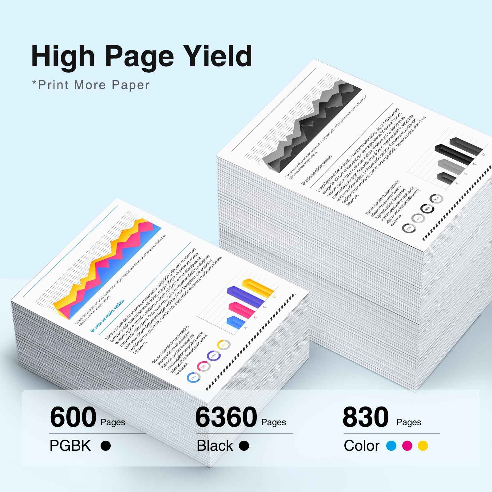 Compatible Canon PGI-280XXL CLI-281XXL Ink Cartridges Super High Yield 5 Packs(PGBK Black C M Y)