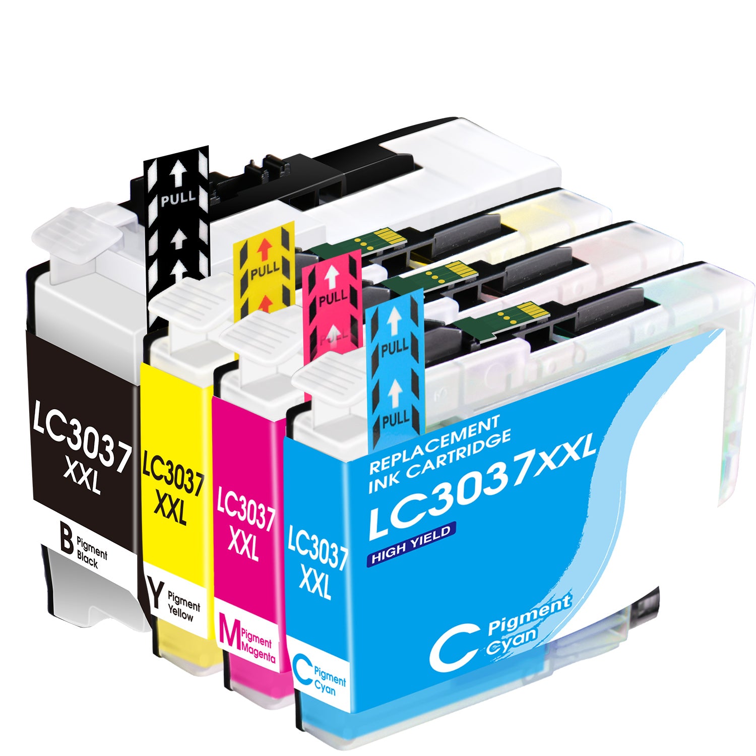 Linford LC3037 Ink Cartridges Compatible Brother Printer(BK/C/M/Y) 4 Packs