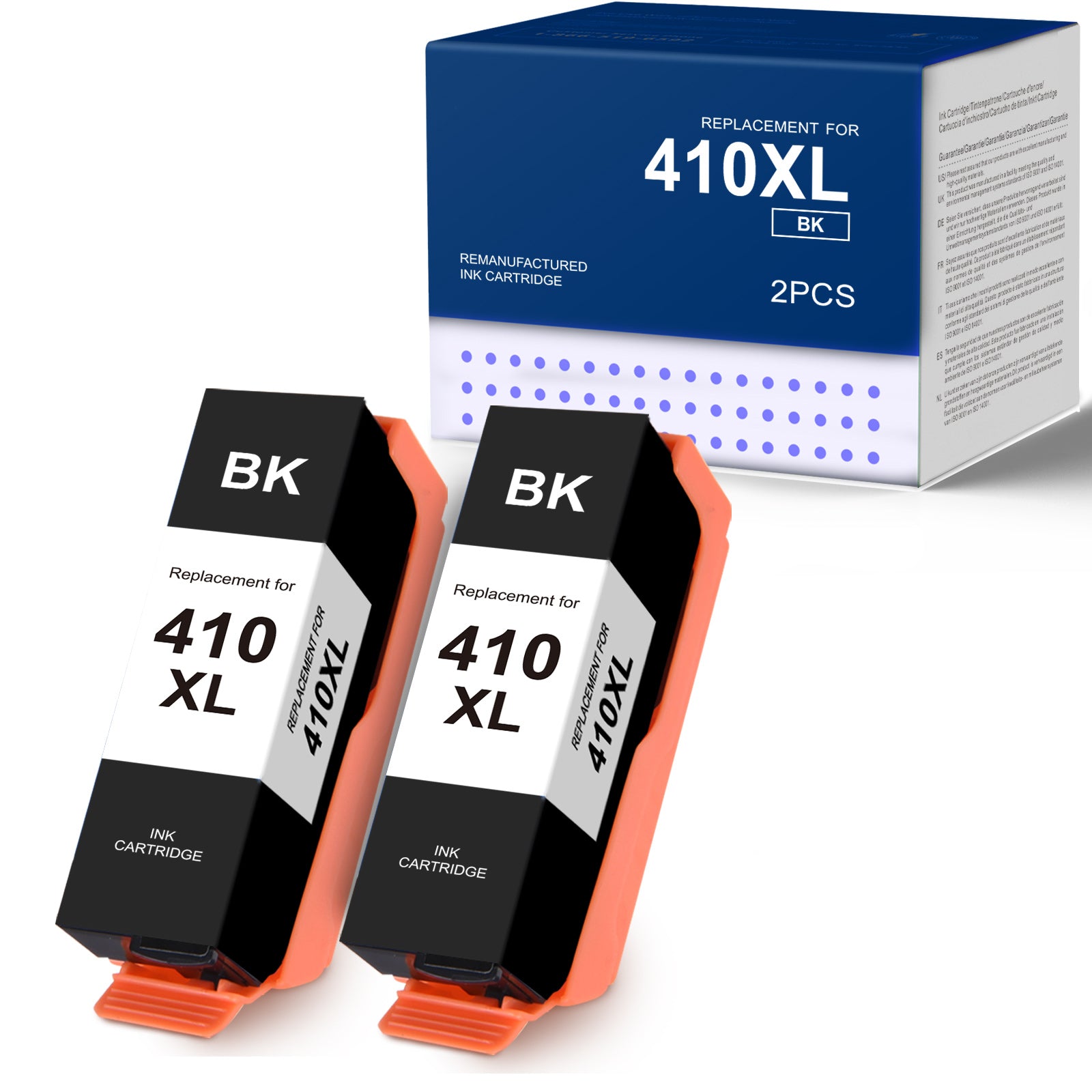 Linford Remanufactured Epson 410XL Black Ink Cartridge (Black, 2-Pack)