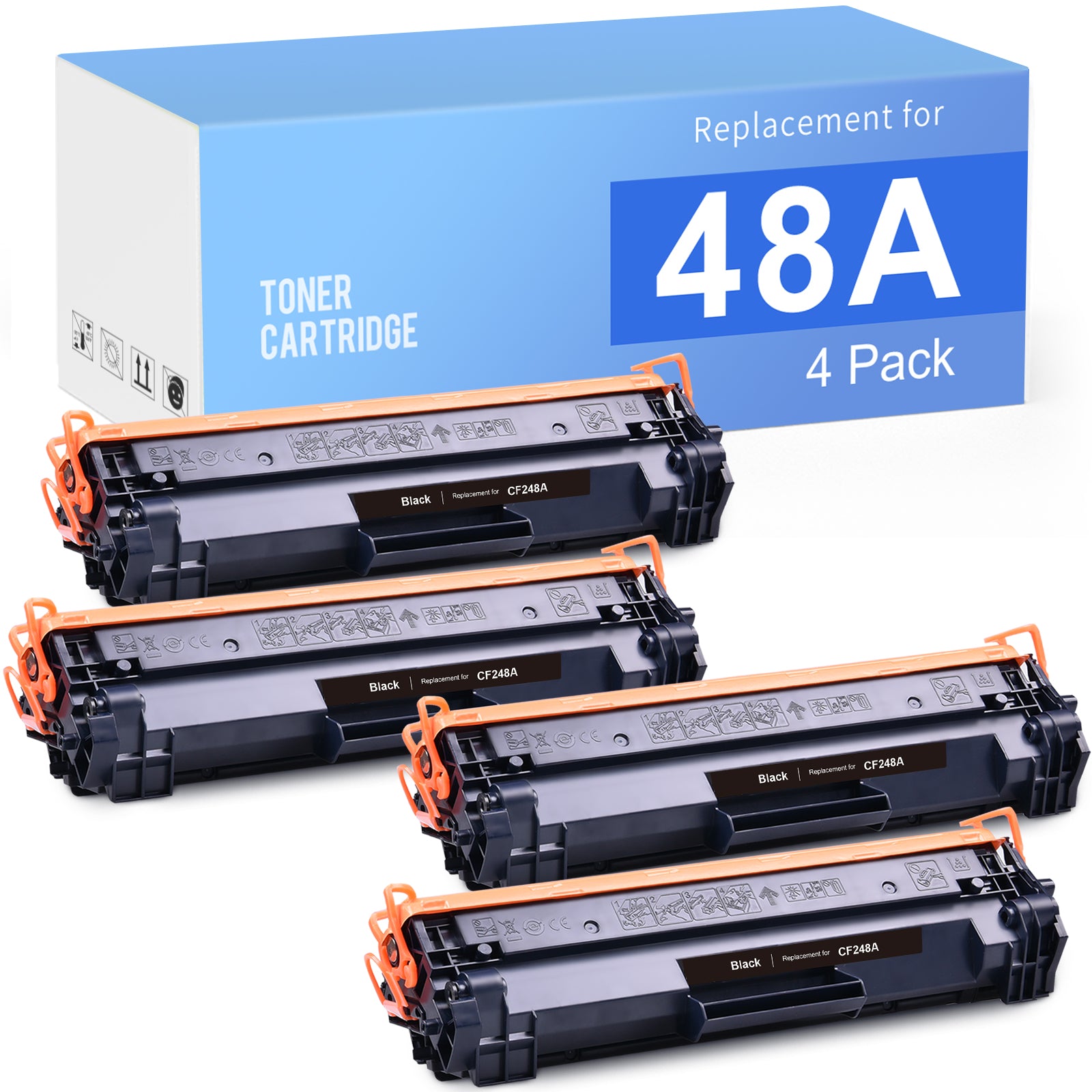 HP 48A Toner Cartridge Compatible (CF248A) Black, 4-Pack