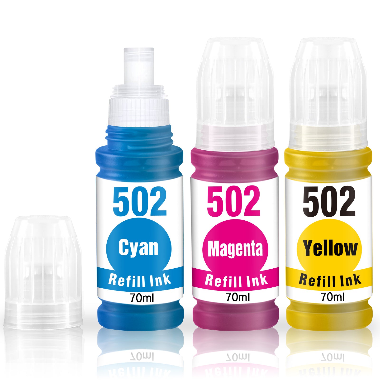 Linford Compatible 502 Epson Ink Bottle (C/M/Y) 3 Bottles