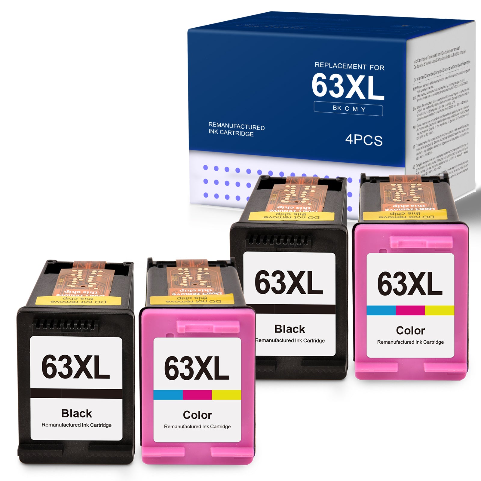 Linford HP 63XL Ink Cartridges 4 Pack Compatible