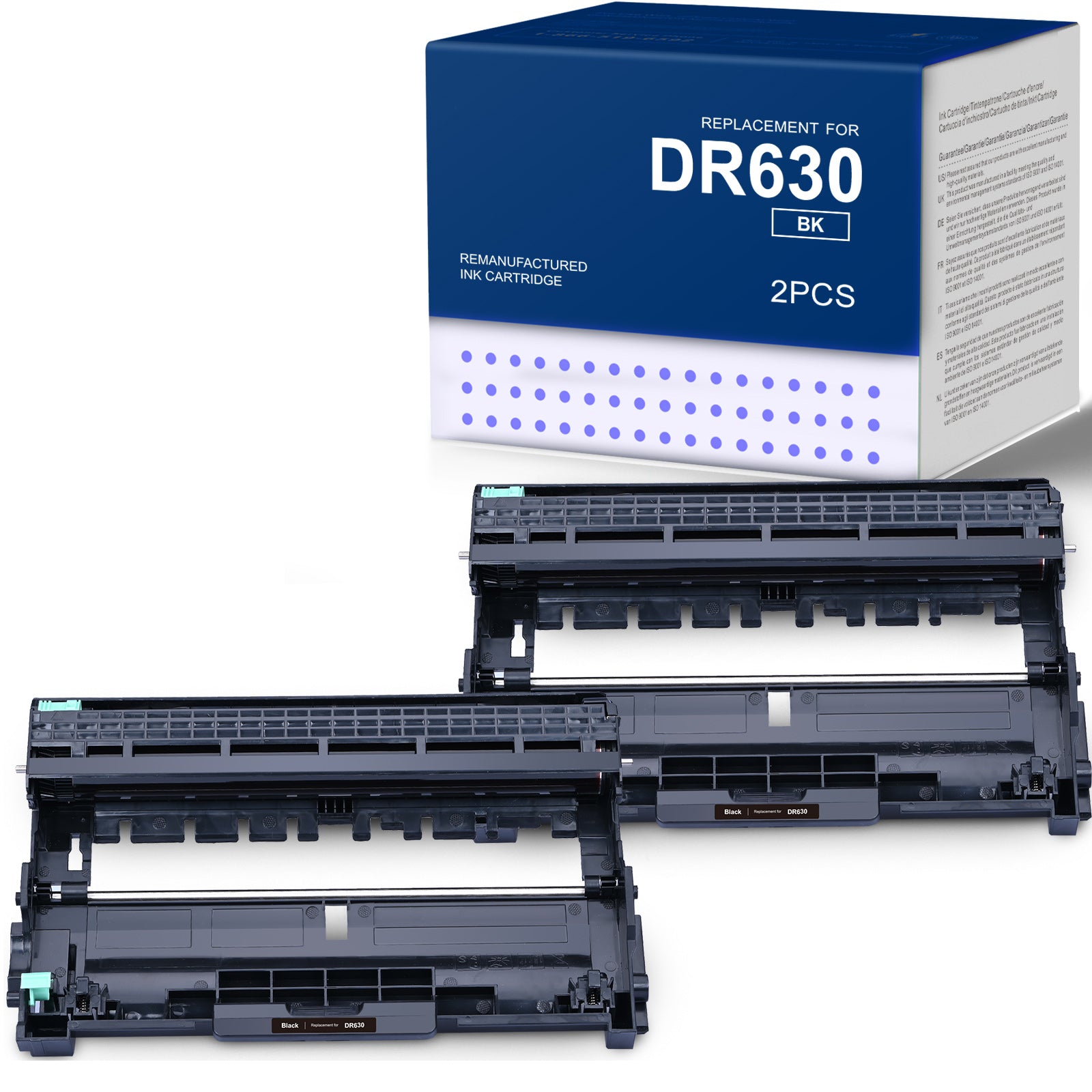 Linford Compatible Brother DR630 Drum Unit (Black, 2-Pack)