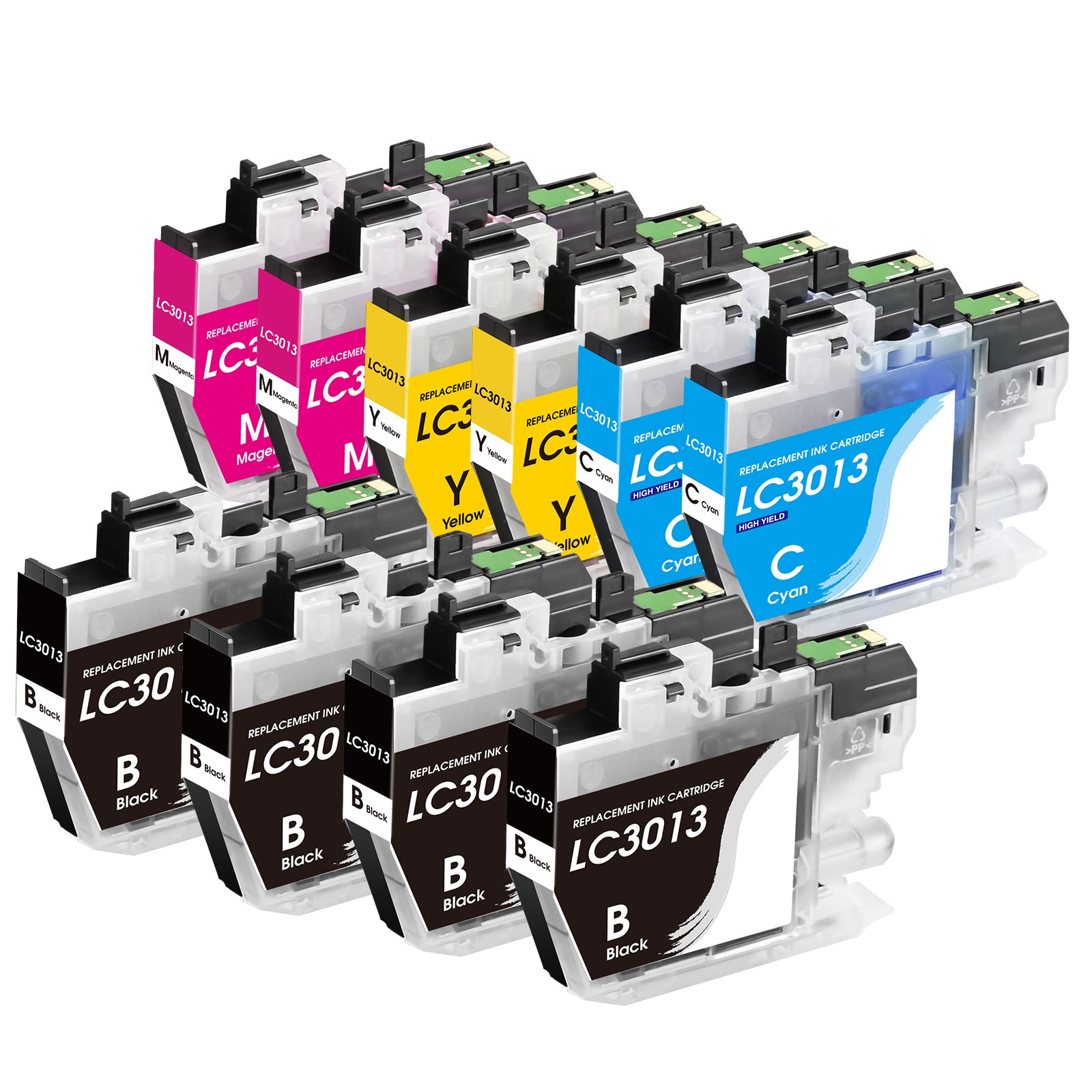 Linford Brother LC3013 Compatible High Yield Ink Cartridges 10-Packs - 4 Black, 2 Cyan, 2 Magenta, 2 Yellow