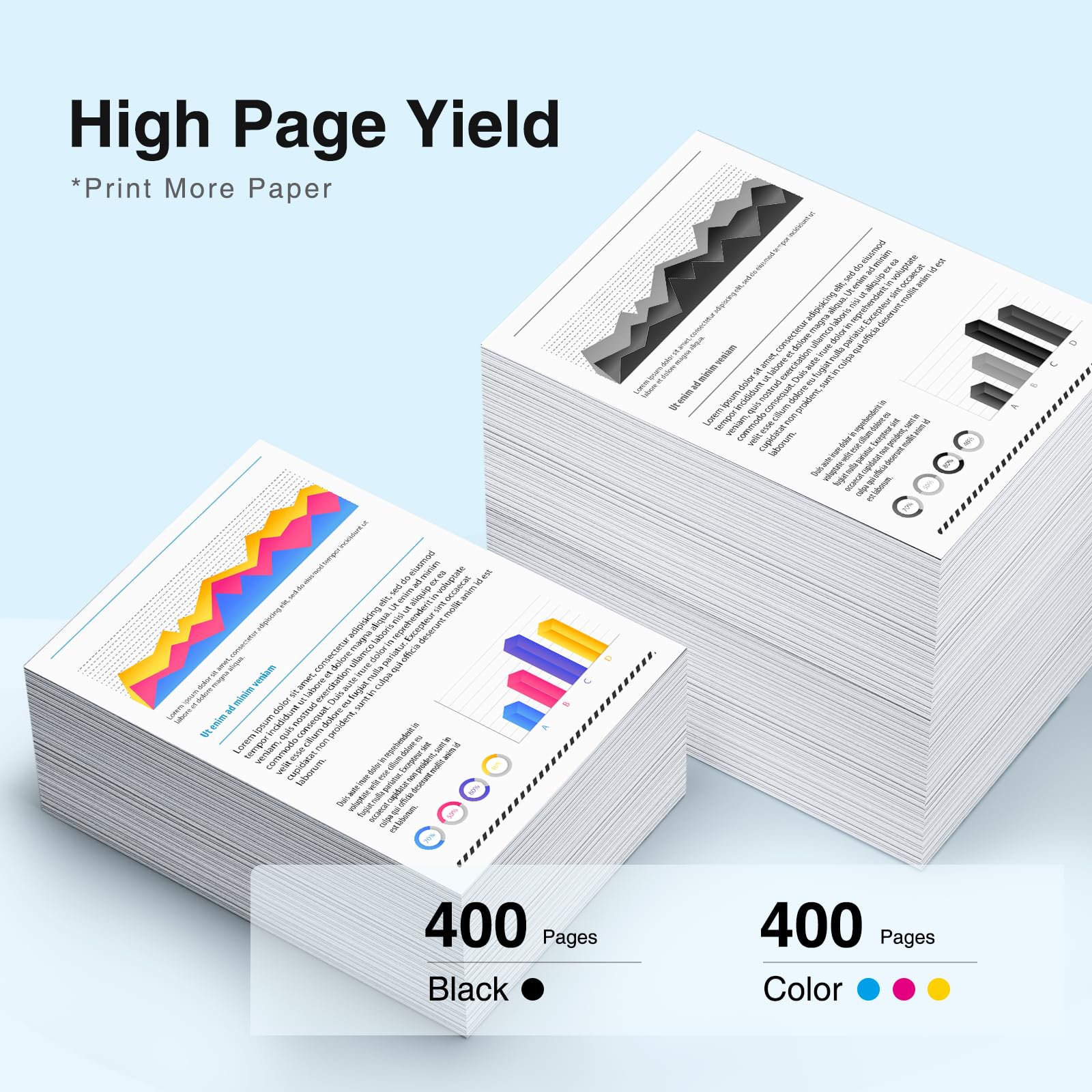 Brother LC3013 Compatible High Yield Ink Cartridges 10-Packs - 4 Black, 2 Cyan, 2 Magenta, 2 Yellow