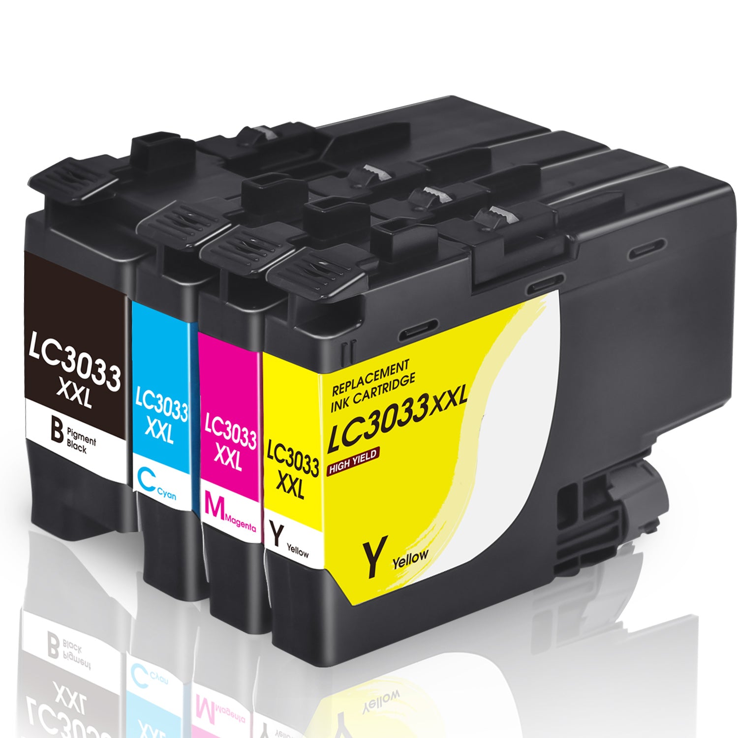 Linford Brother LC3033 Ink Cartridge Compatible Super High Yield LC3033XXL (BK/C/M/Y), 4 Packs