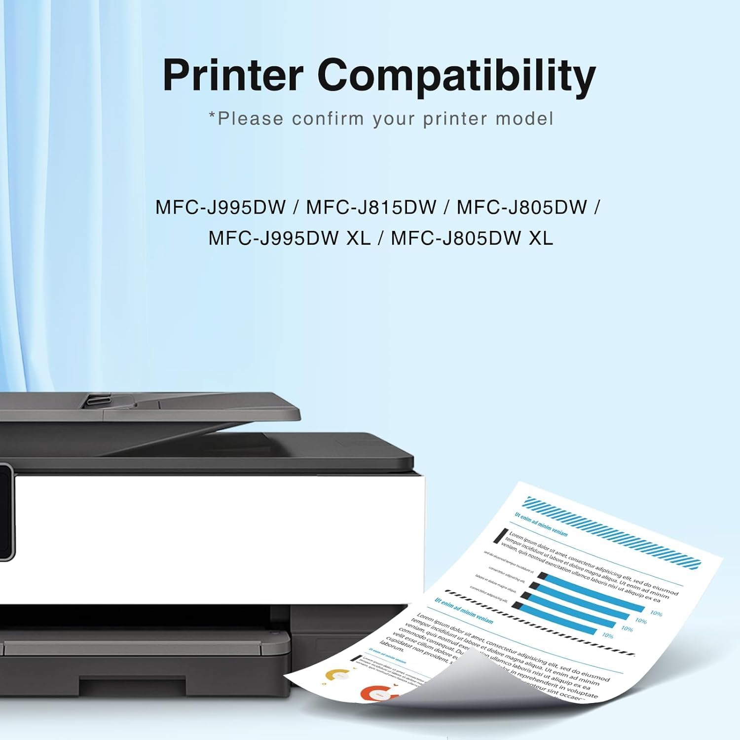 Brother LC3033 Ink Cartridge Compatible Super High Yield LC3033XXL (BK/C/M/Y), 4 Packs