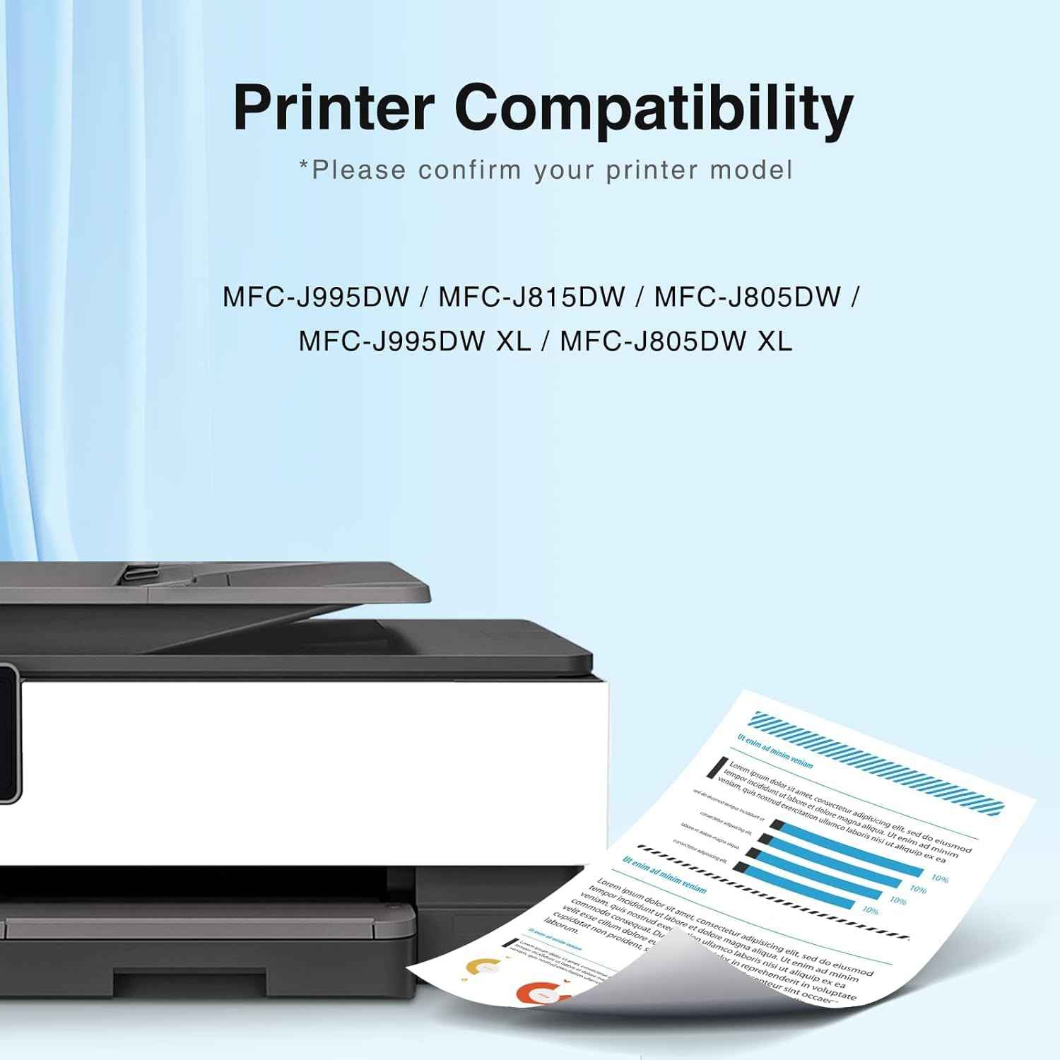 Brother LC3033 Ink Cartridge Compatible Super High Yield LC3033XXL (BK/C/M/Y), 4 Packs