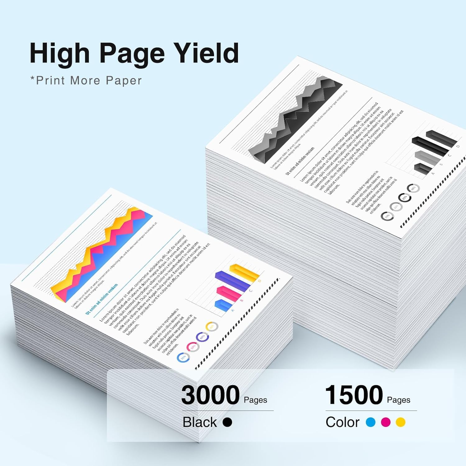 Brother LC3033 Ink Cartridge Compatible Super High Yield LC3033XXL (BK/C/M/Y), 4 Packs
