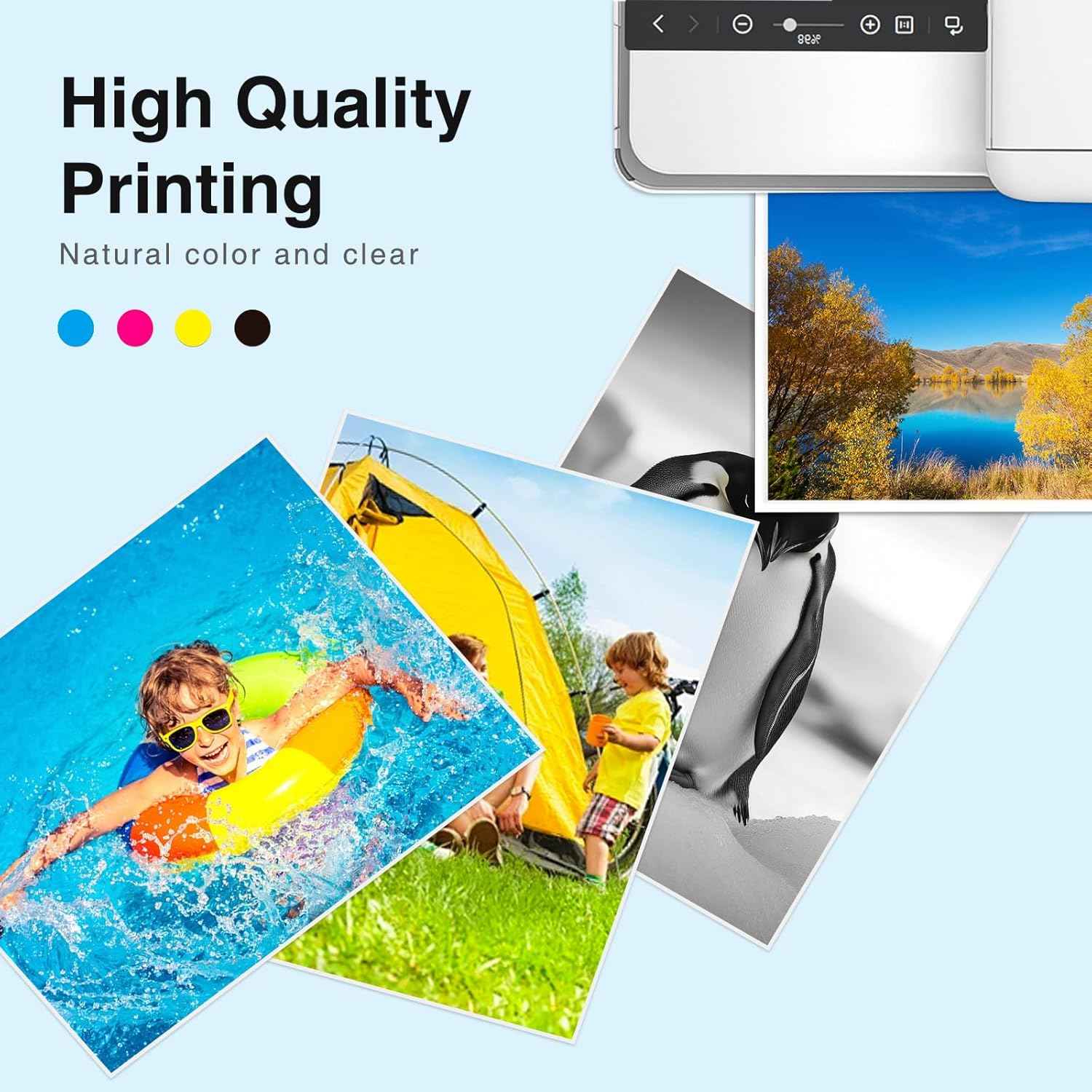 LC401XL Ink Cartridges 4 Pack Compatible Brother-High Yield-500 Pages