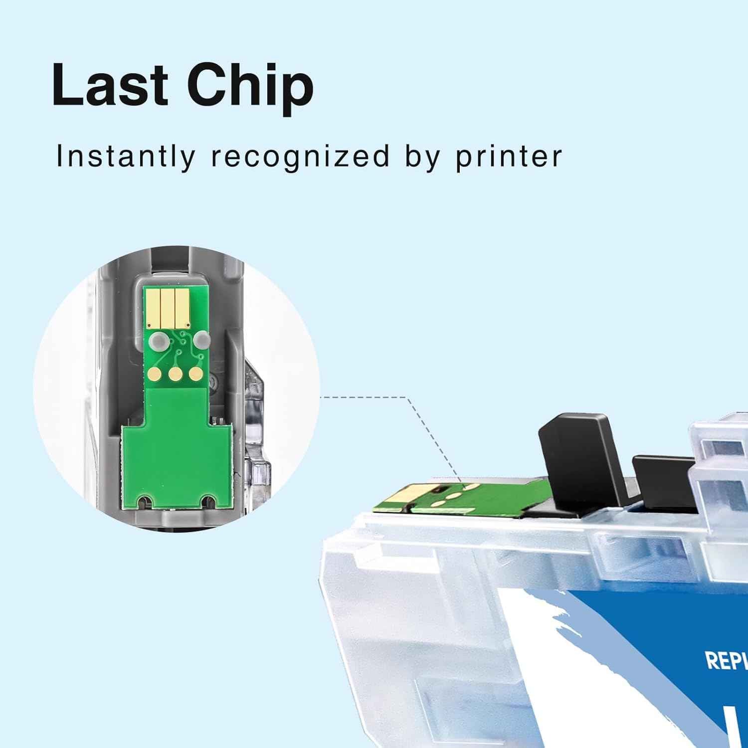 LC401XL Ink Cartridges 4 Pack Compatible Brother-High Yield-500 Pages