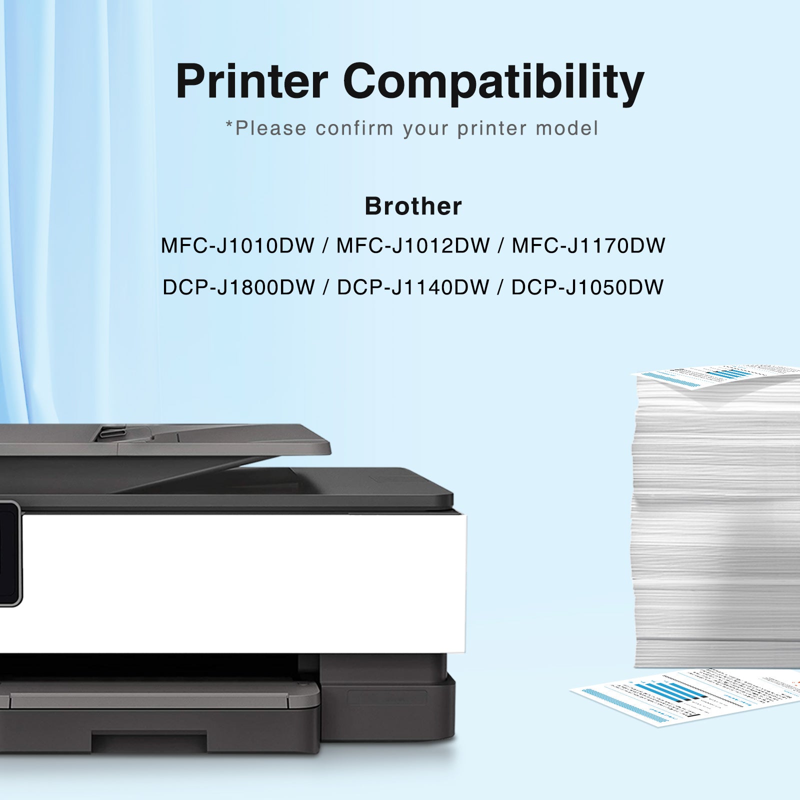 LC401XL Ink Cartridges 4 Pack Compatible Brother-High Yield-500 Pages