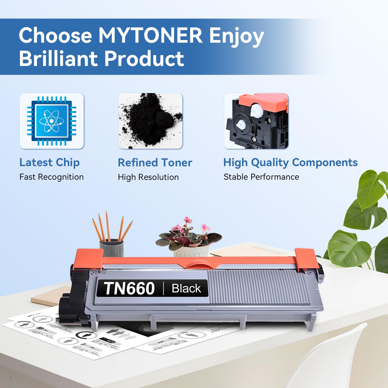 Compatible Brother TN660 Toner Cartridge 2 Black