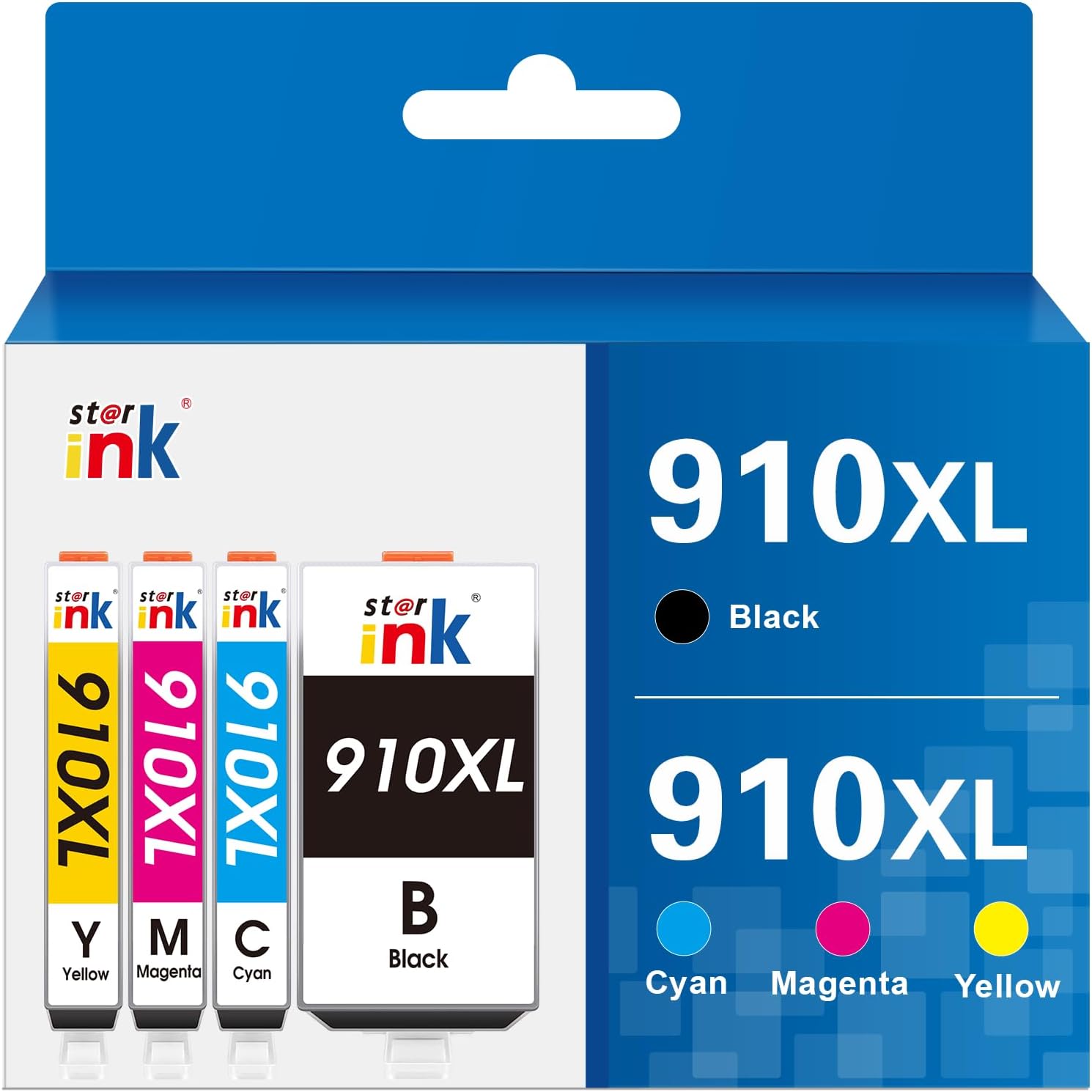 910XL Ink Cartridges Compatible HP 4-Pack(Black Cyan Magenta Yellow) Starink - Linford Office:Printer Ink & Toner Cartridge