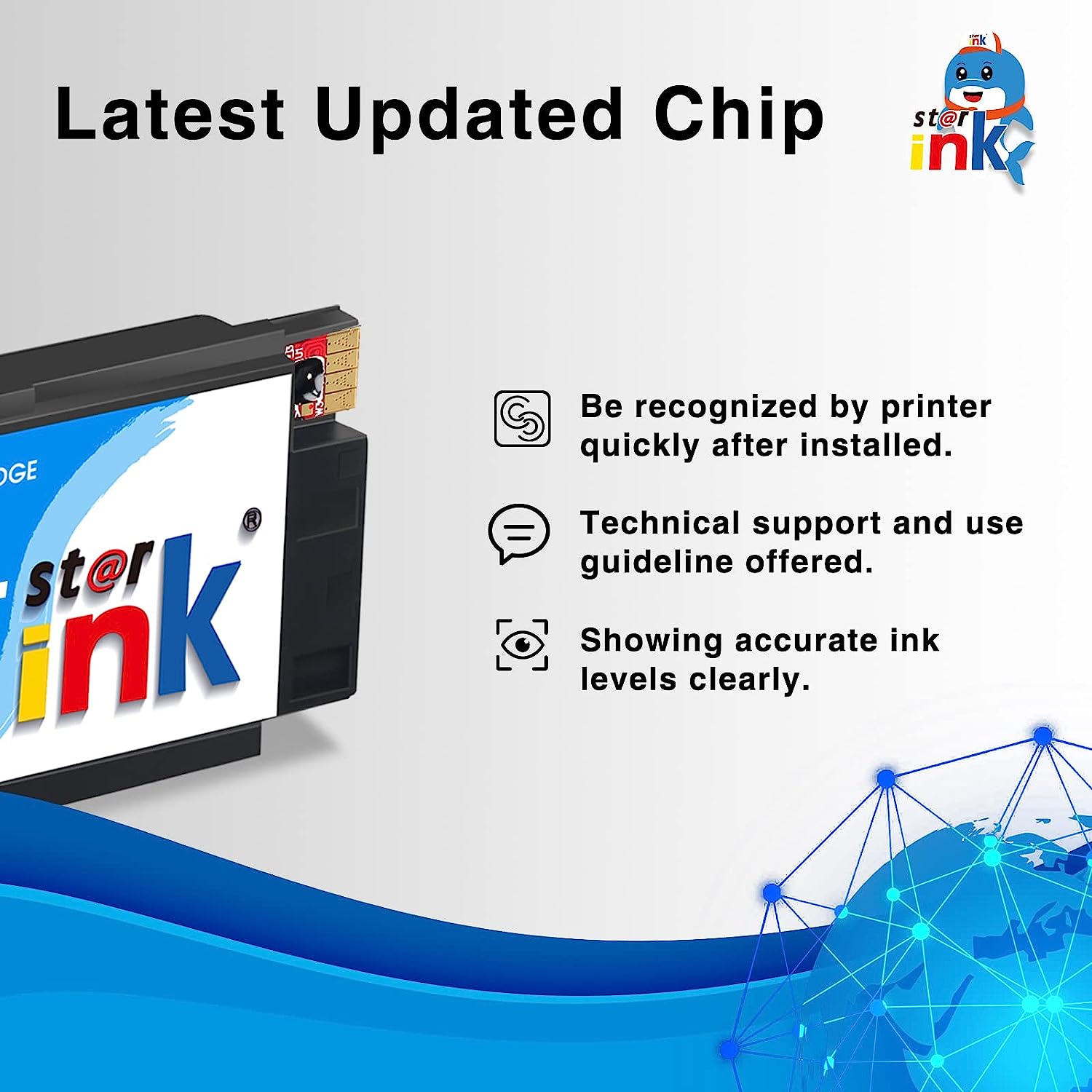 950XL 951XL Combo Ink Cartridges Replacement for HP OfficeJet Pro Printer(Black Cyan Magenta Yellow) 4-Pack - Linford Office:Printer Ink & Toner Cartridge