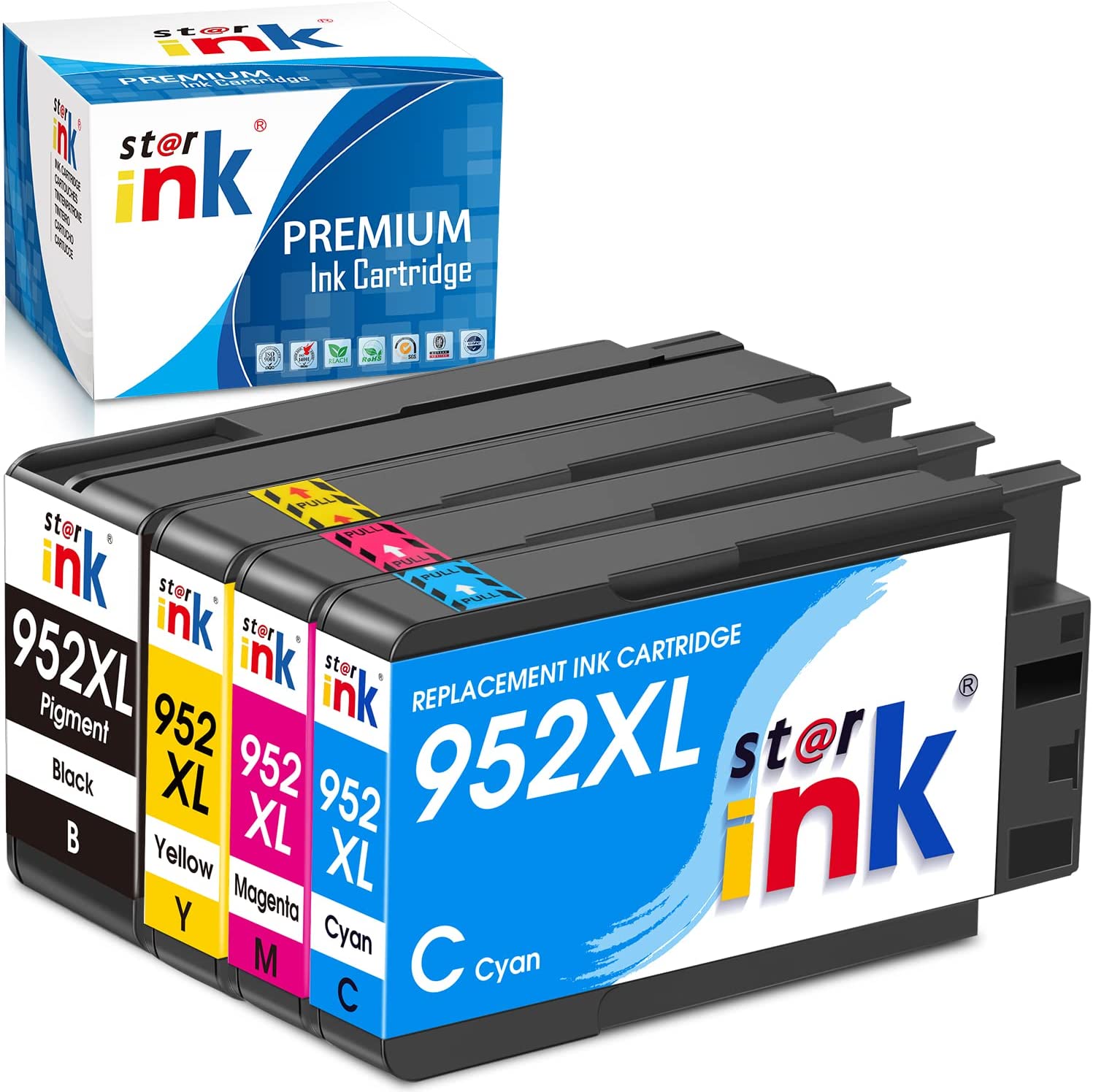 952XL Ink Cartridges Combo Pack Compatible HP OfficeJet Pro Printer(4-Packs) - Linford Office:Printer Ink & Toner Cartridge