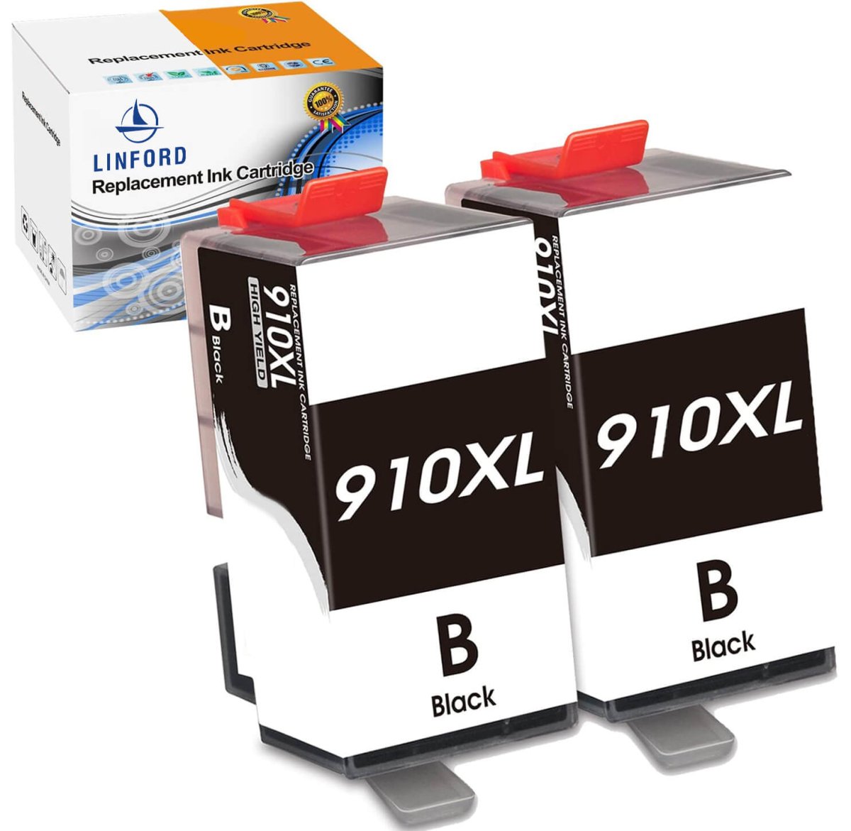 HP 910XL Black Ink Cartridge Compatible 2 Packs High Yield 3YL65AN - Linford Office:Printer Ink & Toner Cartridge