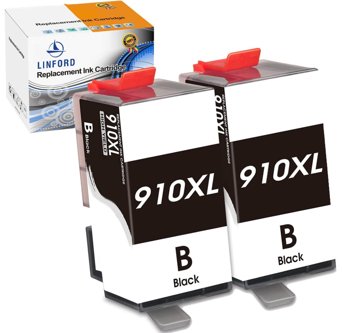 HP 910XL Black Ink Cartridge Compatible 2 Packs High Yield 3YL65AN - Linford Office:Printer Ink & Toner Cartridge