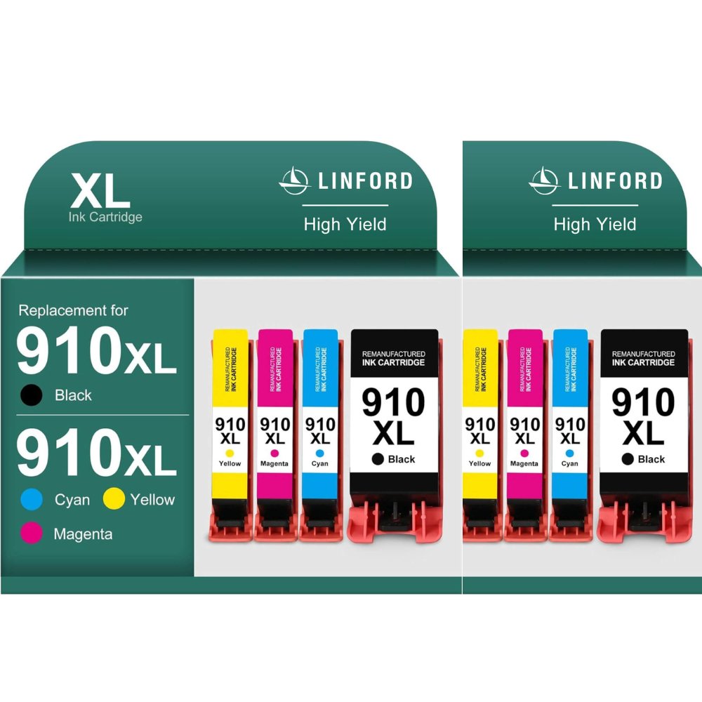 HP 910XL Ink Cartridges 8 Pack Combo Pack Replacement - Linford Office:Printer Ink & Toner Cartridge