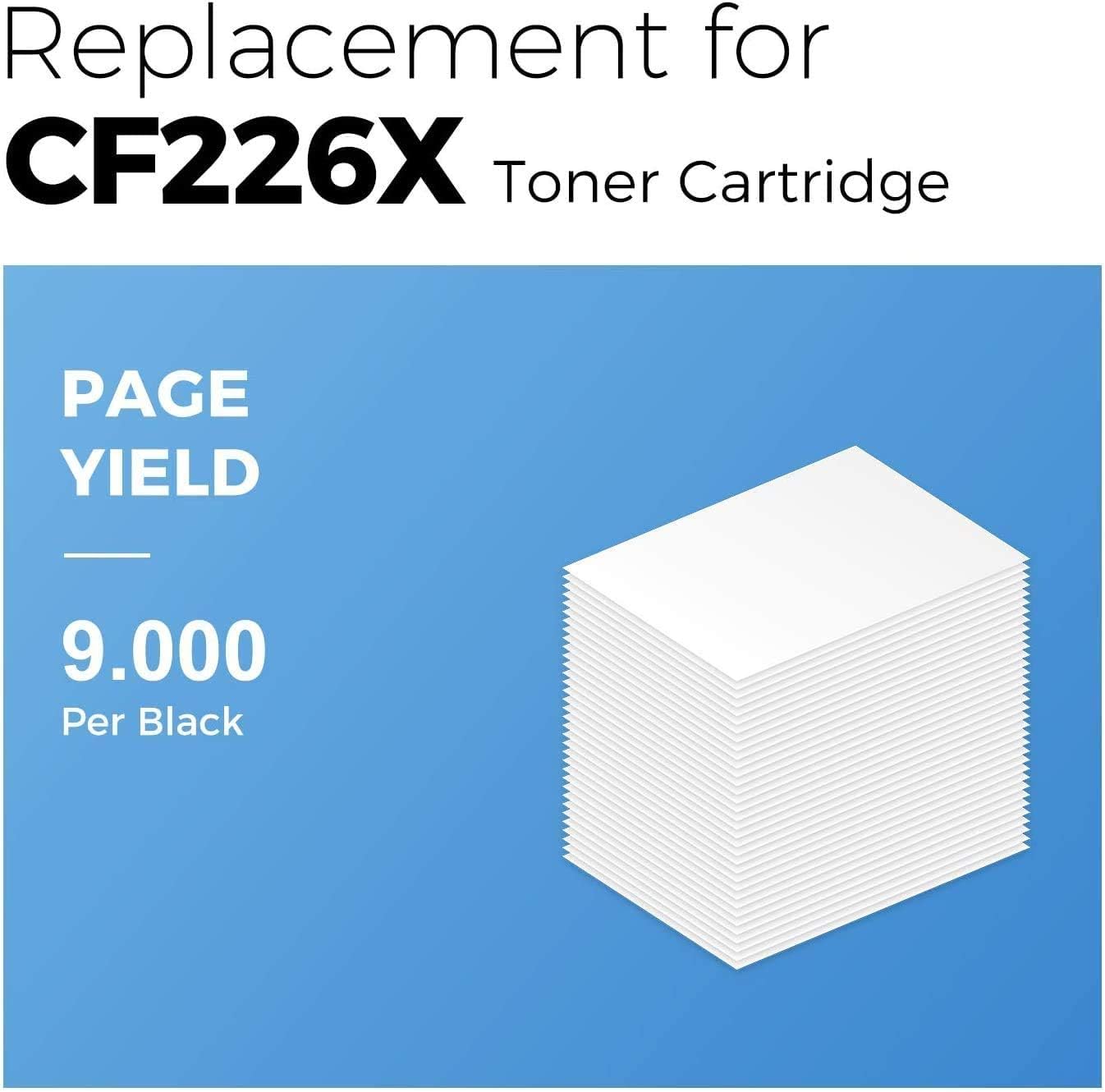 myCartridge Compatible HP 26X CF226X Toner Cartridge (Black, 2-Pack) - Linford Office:Printer Ink & Toner Cartridge