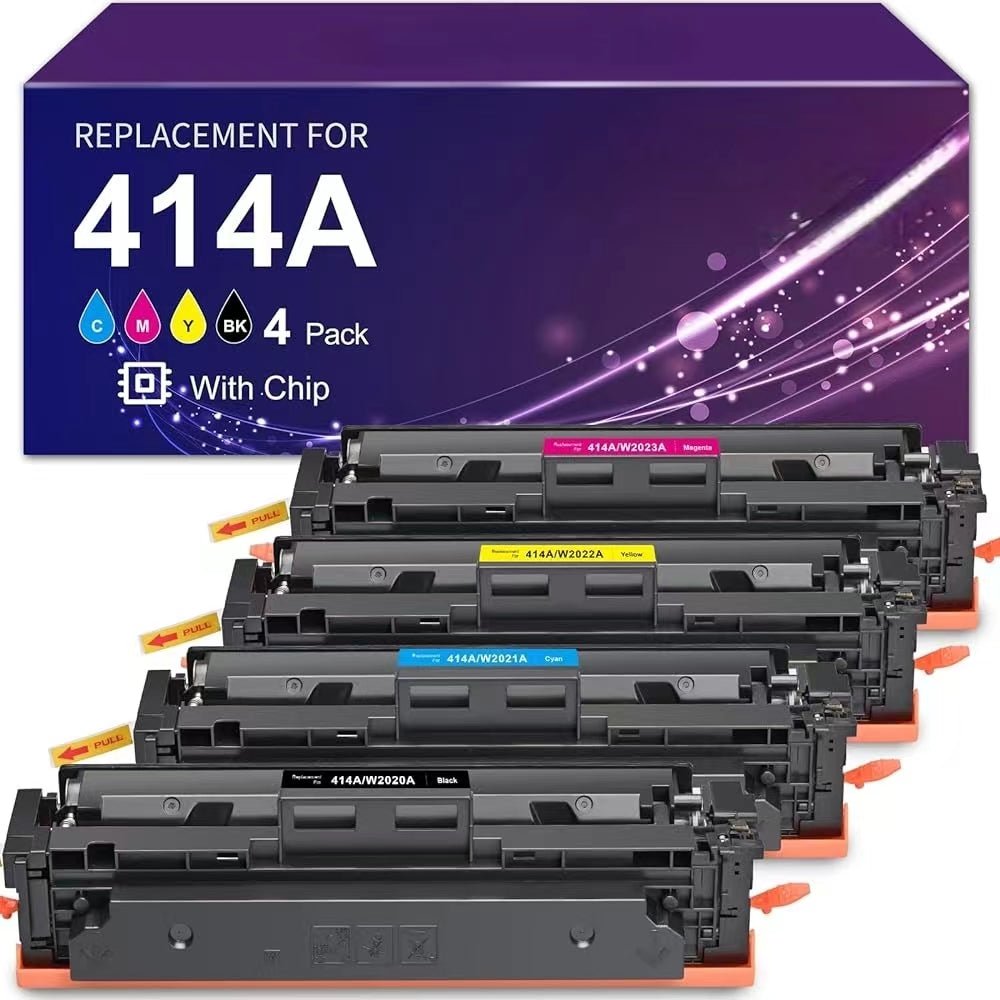Linford Compatible 414A W2020A Toner Cartridge Replacement for HP 414A for HP Color Pro MFP M479fdw M479fdn M454dw M454dn (Black Cyan Magenta Yellow, 4 Pack) - Linford Office:Printer Ink & Toner Cartridge