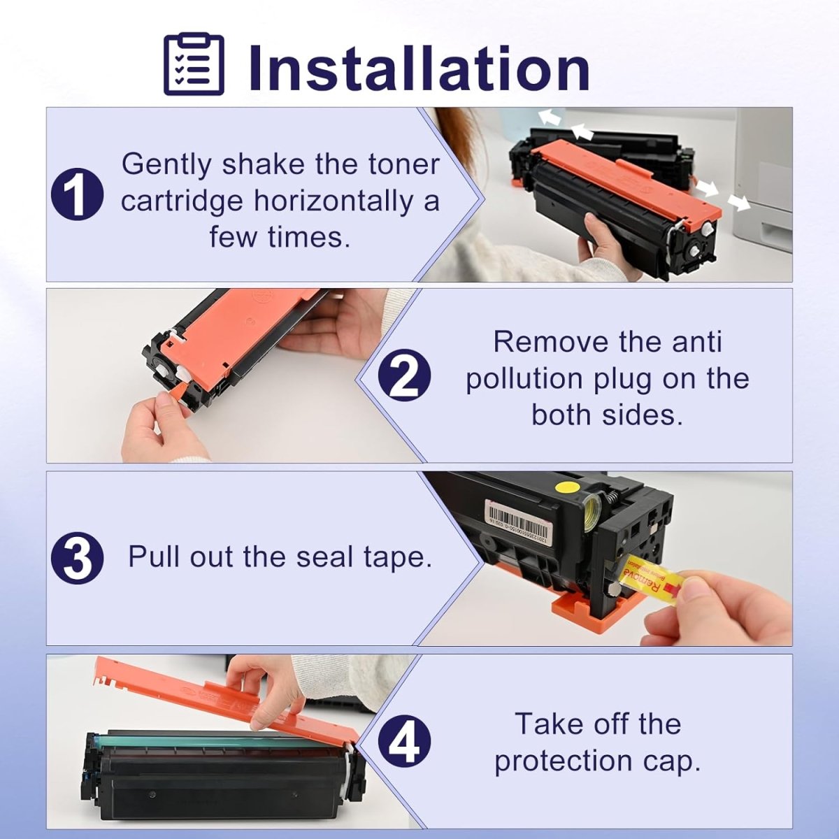 Linford Compatible 414A W2020A Toner Cartridge Replacement for HP 414A for HP Color Pro MFP M479fdw M479fdn M454dw M454dn (Black Cyan Magenta Yellow, 4 Pack) - Linford Office:Printer Ink & Toner Cartridge