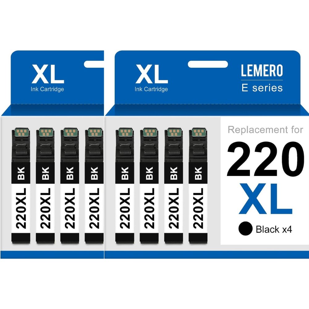 Remanufactured Epson 220XL Black Ink Cartridges 8 Pack - Linford Office:Printer Ink & Toner Cartridge