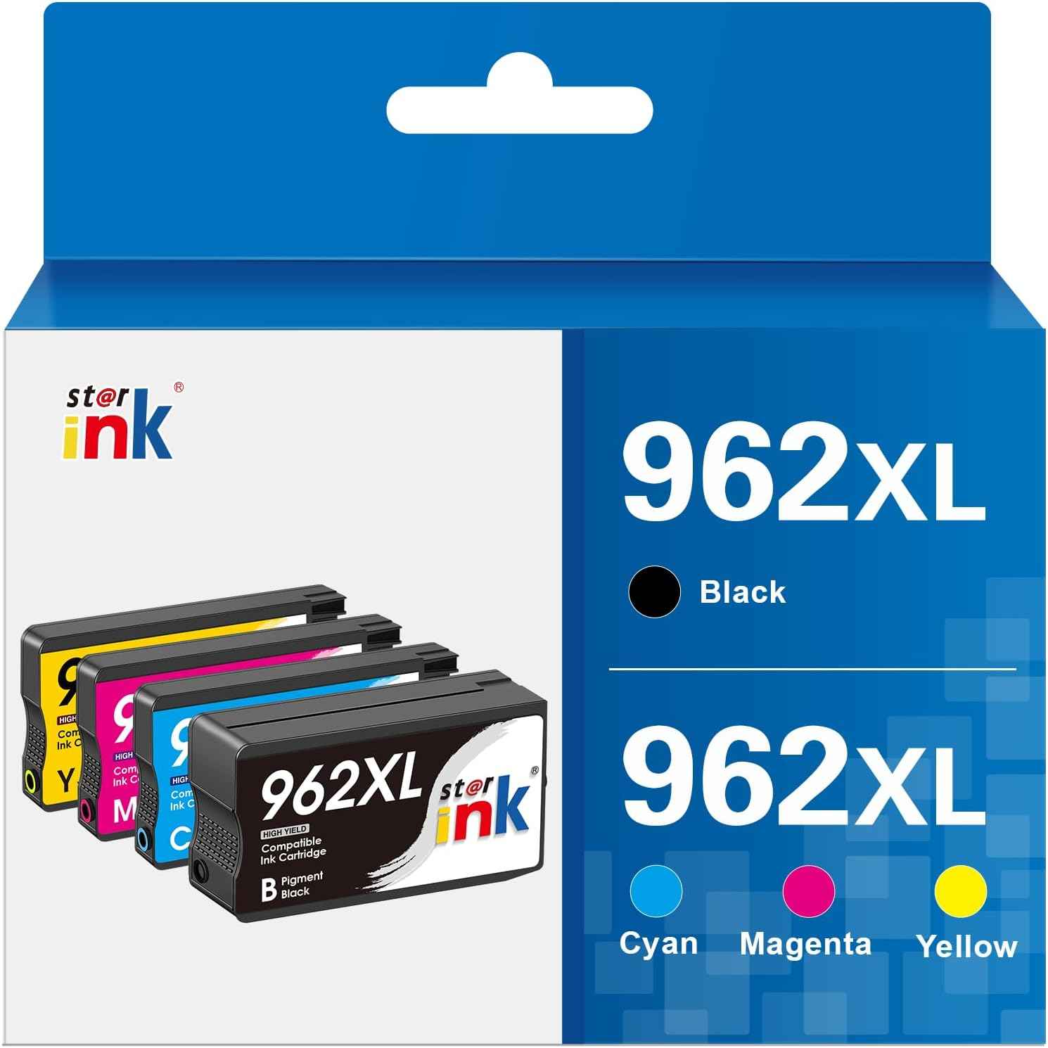 962XL Ink Cartridges Combo Pack Remanufactured High Yield HP 962 4-Packs