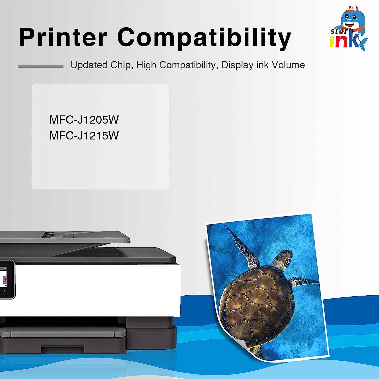 Compatible with LC404 Ink Cartridges for Brother Printer(High Yield), 4 Packs(bk/c/m/y)