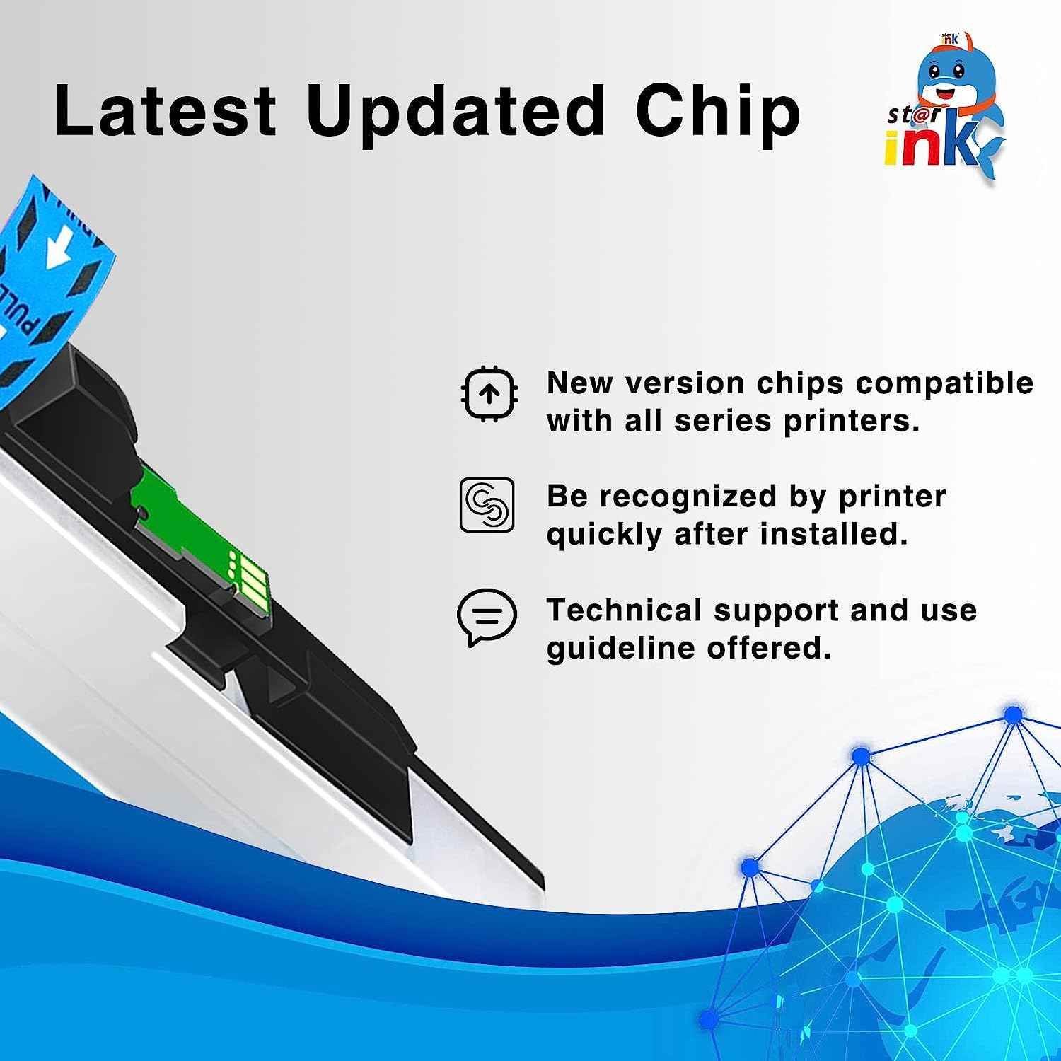 Compatible with LC404 Ink Cartridges for Brother Printer(High Yield), 4 Packs(bk/c/m/y)
