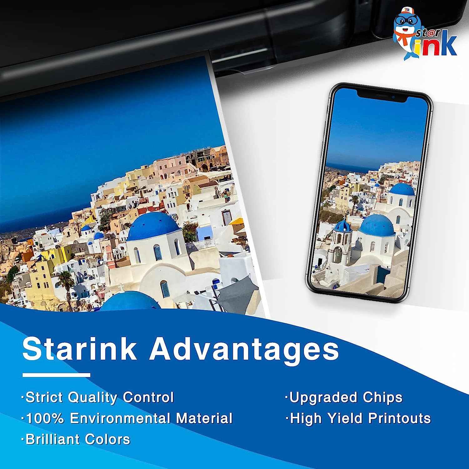 Compatible with LC404 Ink Cartridges for Brother Printer(High Yield), 4 Packs(bk/c/m/y)