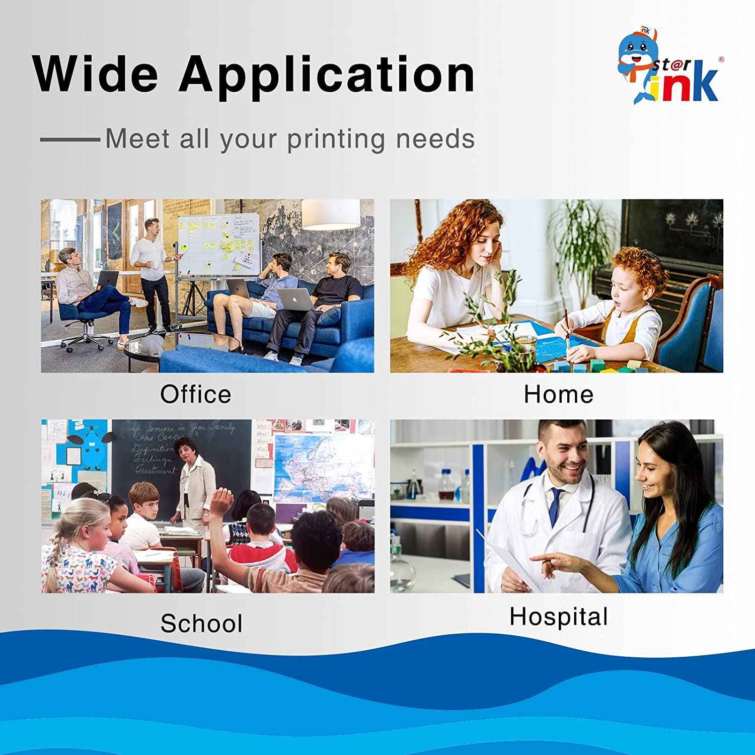 Compatible with LC404 Ink Cartridges for Brother Printer(High Yield), 4 Packs(bk/c/m/y)