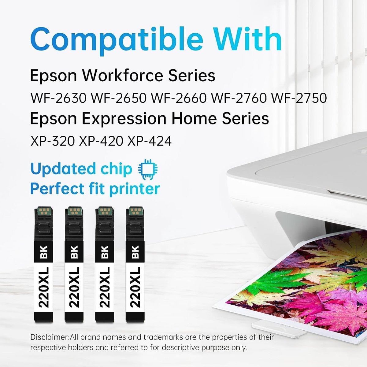 LRMERO 220XL ink cartridges Replacement for Epson T220XL 4 Black - Linford Office:Printer Ink & Toner Cartridge