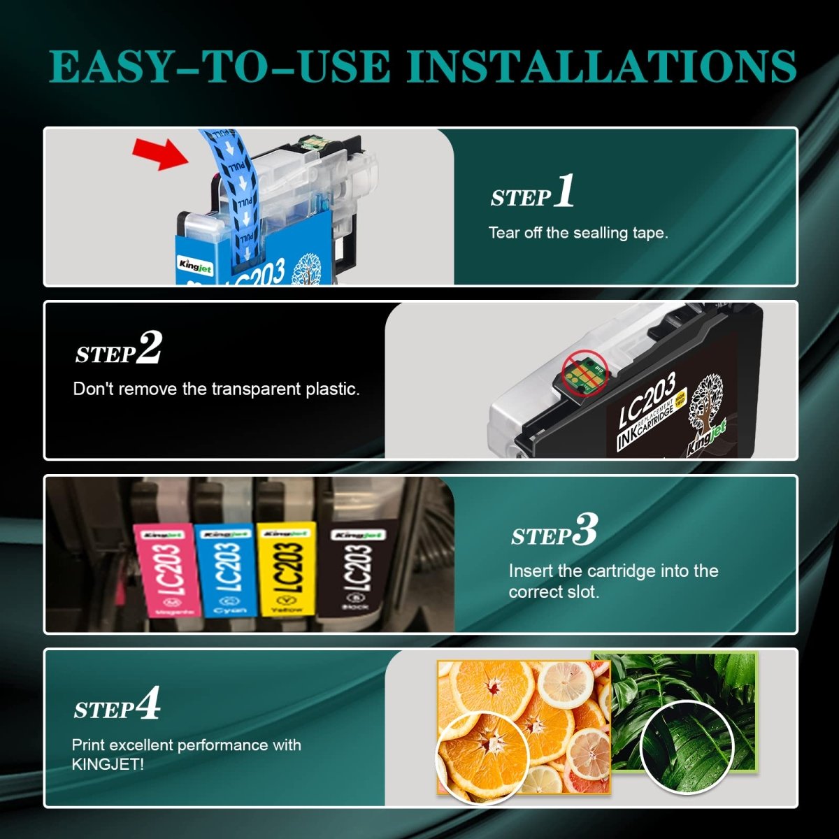 Compatible Brother LC203 Ink Cartridge, (5BK, 3C, 3M, 3Y) - Linford Office:Printer Ink & Toner Cartridge