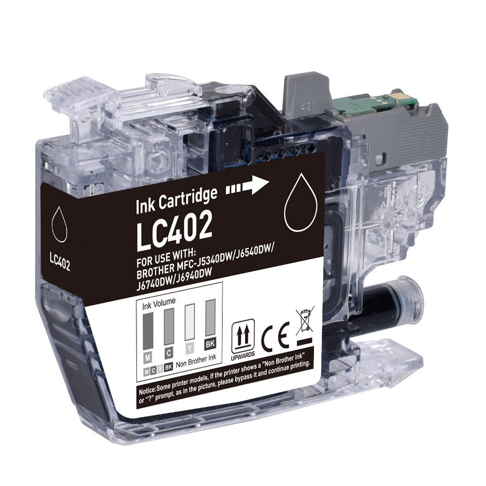 Compatible Brother LC402 Black Ink Cartridge，1 PK - Linford Office:Printer Ink & Toner Cartridge