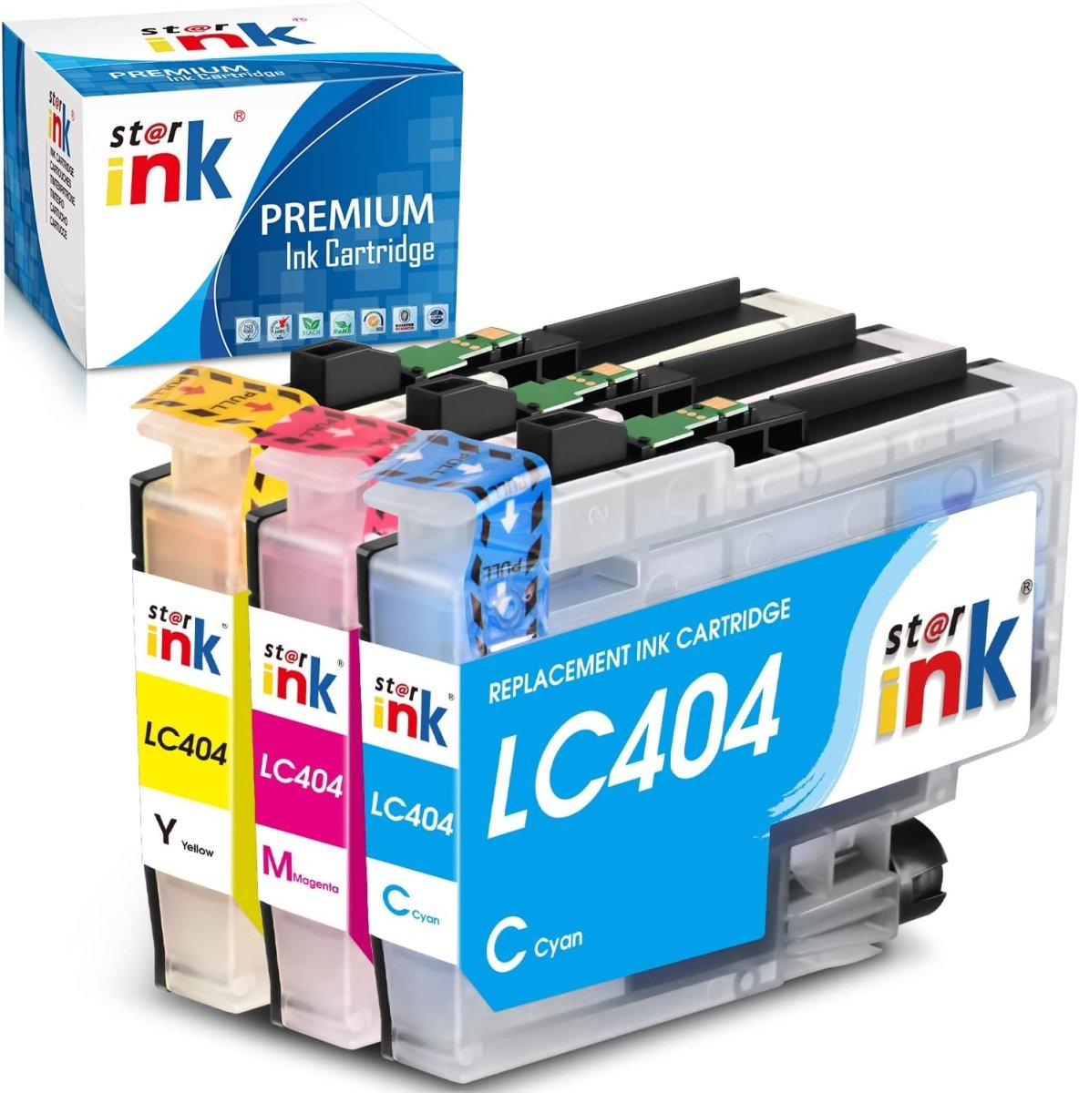 Compatible Brother LC404 Ink Refill 3 Packs(C/M/Y) Set Of 3