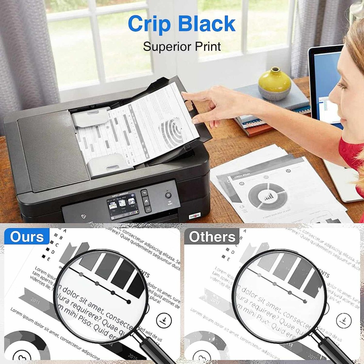 TN760 Compatible Toner Cartridge Brother Printer Black (4 Pack) - Linford Office:Printer Ink & Toner Cartridge