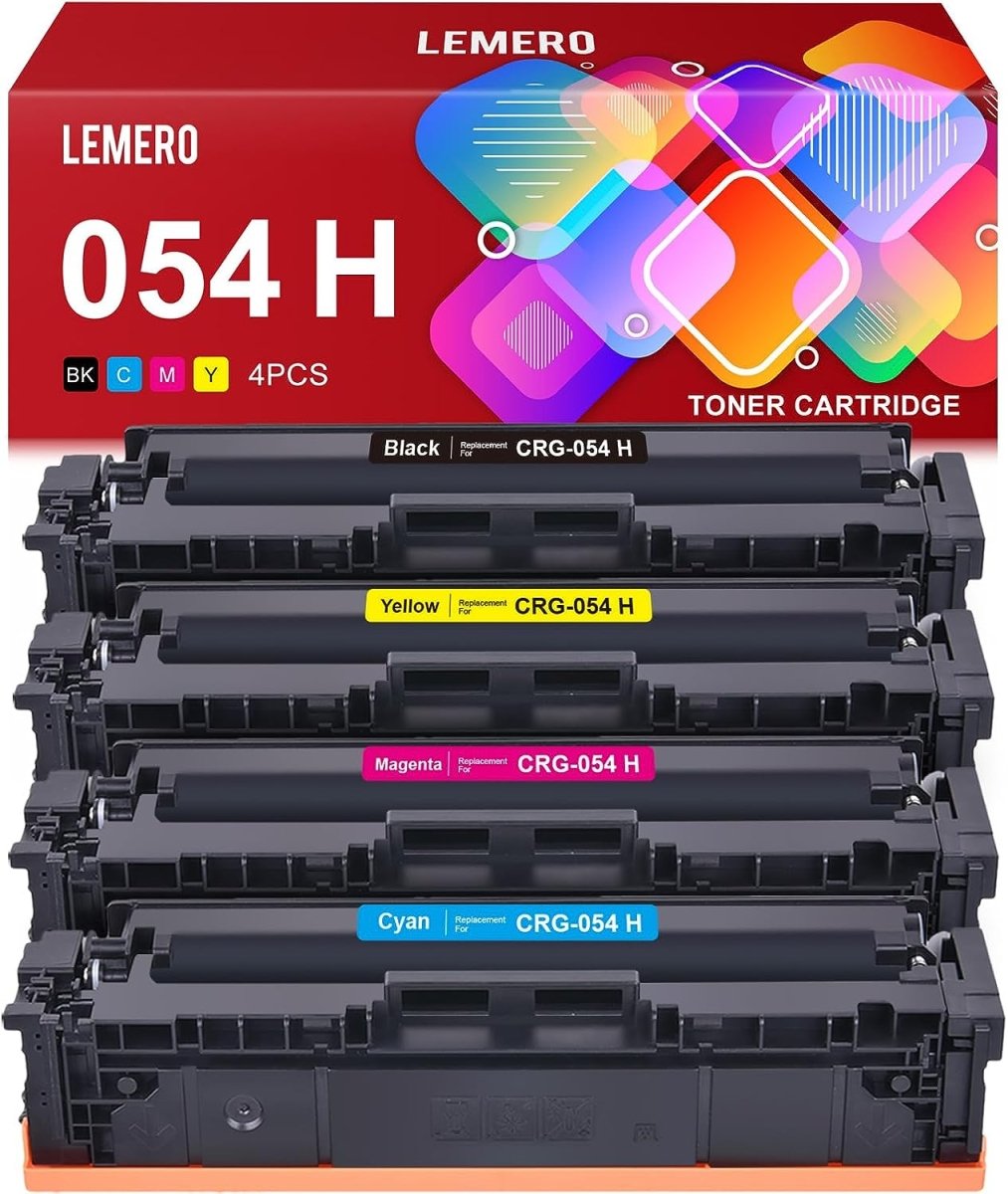 Compatible Canon 054H Toner Cartridge (Black Cyan Magenta Yellow) 4-PK - Linford Office:Printer Ink & Toner Cartridge