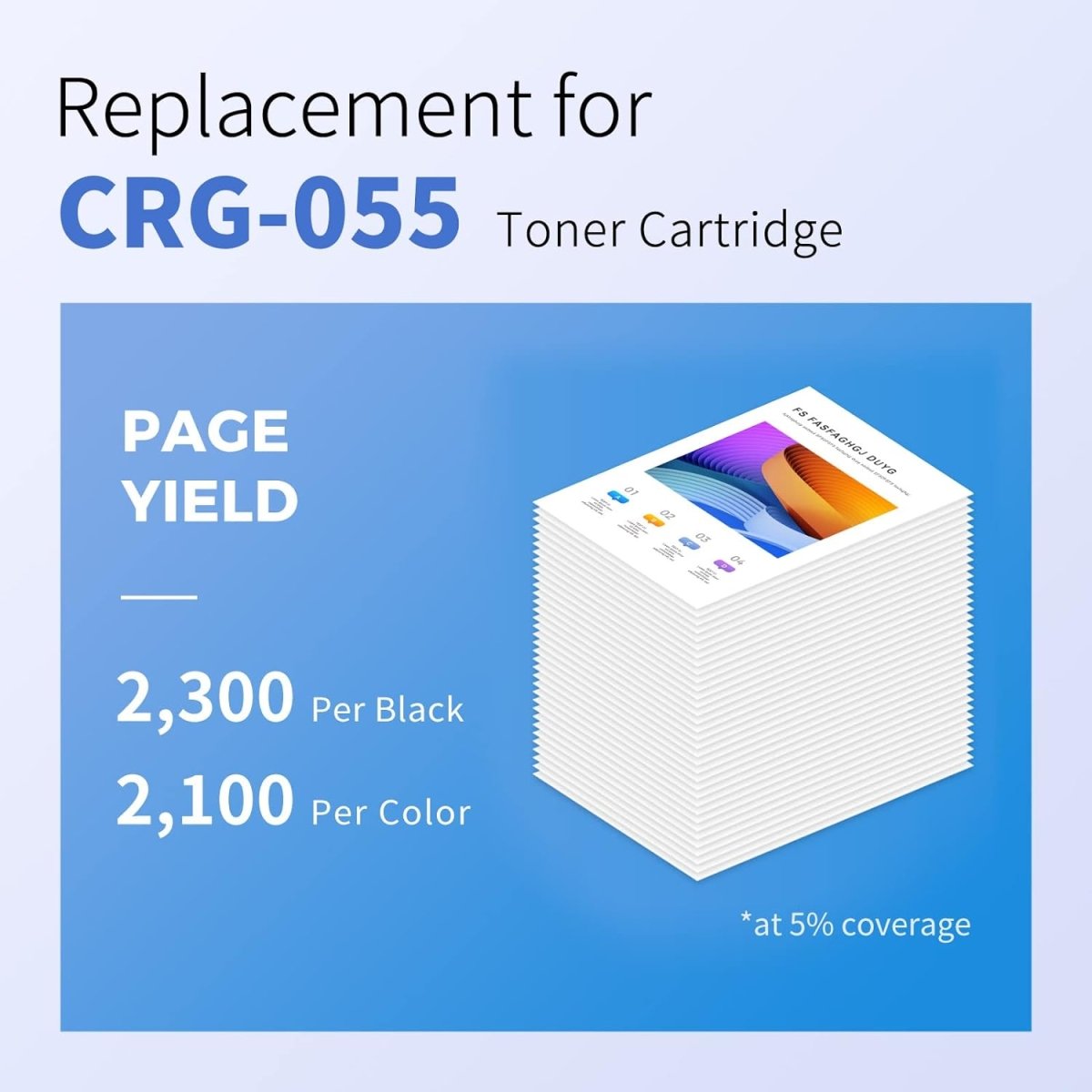 Compatible Canon 055 Toner Cartridge (Black Cyan Magenta Yellow, 4 Pack) - Linford Office:Printer Ink & Toner Cartridge