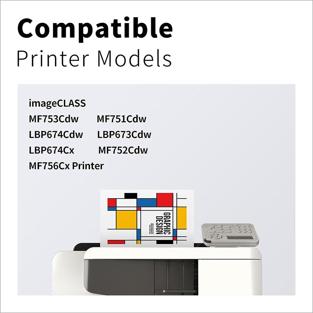 Compatible Canon 069 Toner Cartridge Set 4-Pack Magenta Yellow Black Cyan