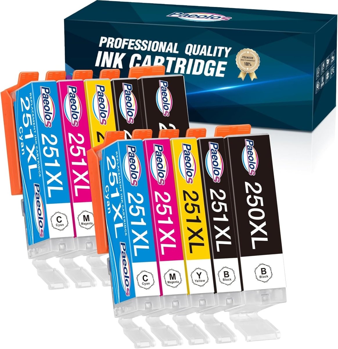 Compatible Canon 250XL 251XL Ink Cartridges, 10-Packs - Linford Office:Printer Ink & Toner Cartridge